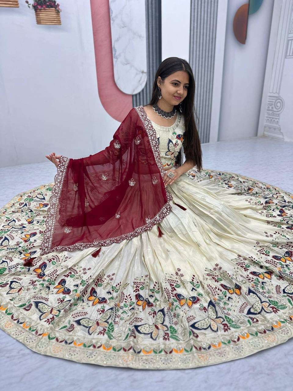 Launching Wedding wear Pure Tissue Silk fabric Lehenga Choli on wholesale in surat 491