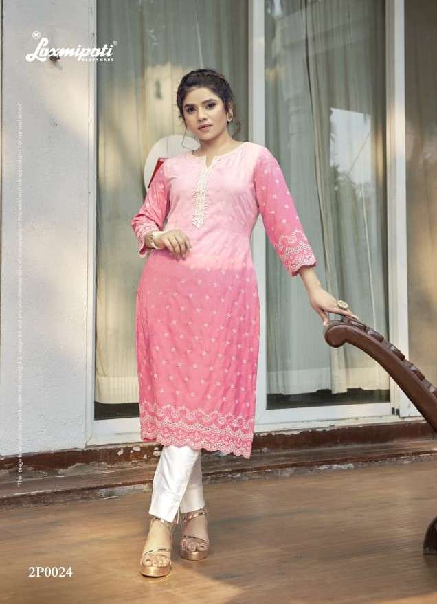 LAXMIPATI READYMADE GHEVAR COTTON BASE SCHIFFLI WORKED KURTI LOW PRICE RESELLER WORLDWIDE