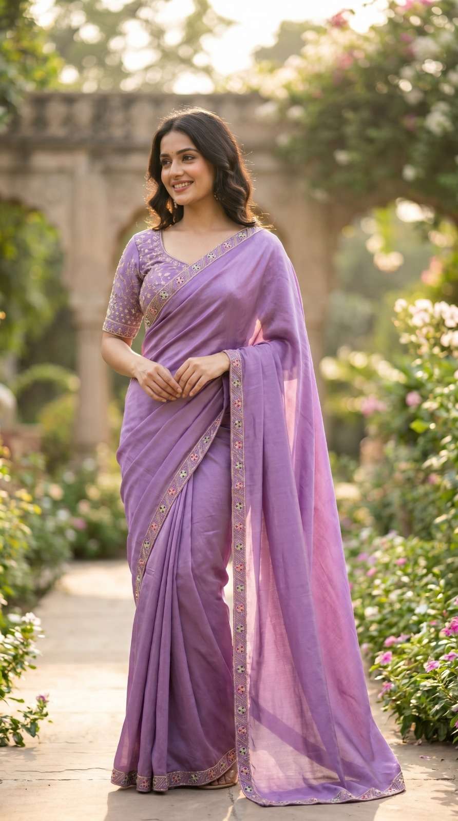 LC 20 FANCY AND CLASSIC CHINNON FABRIC WITH EMBROIDERY WORK ...
