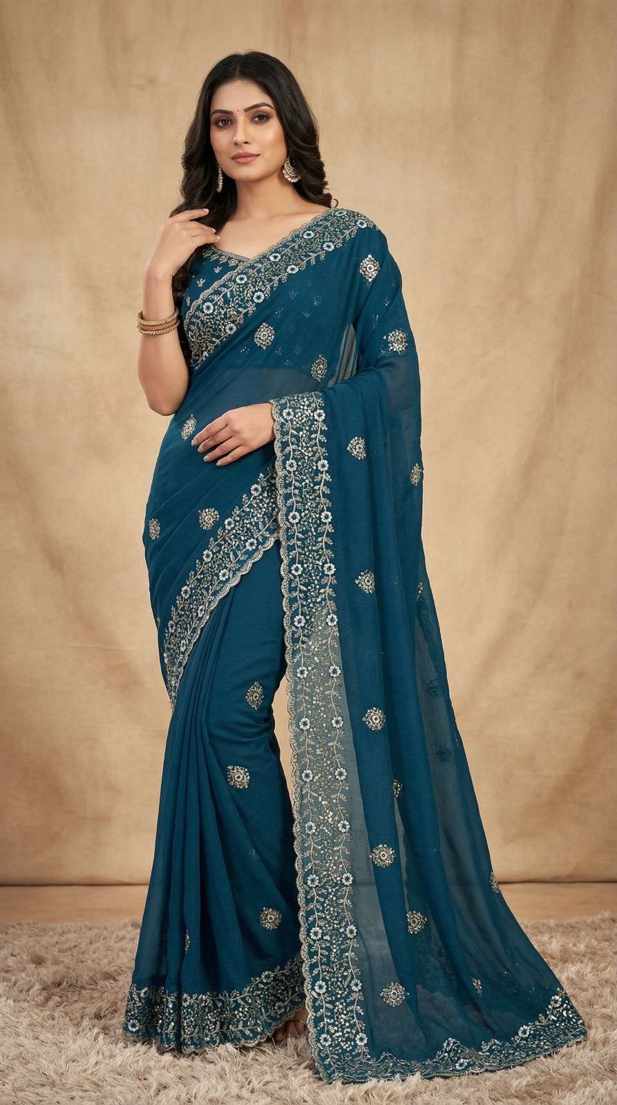  Mahi Very soft & elegant rich look Tissue sonic crush fabric party wear saree wholesale in surat 
