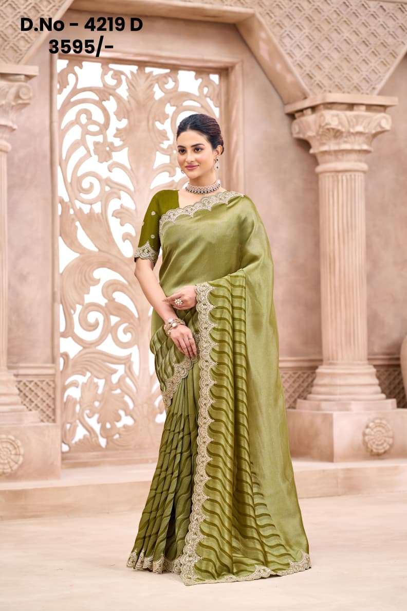  Manjula 4219 Series luxurious and beautiful Viscose fabric Fabric saree wholesale in surat