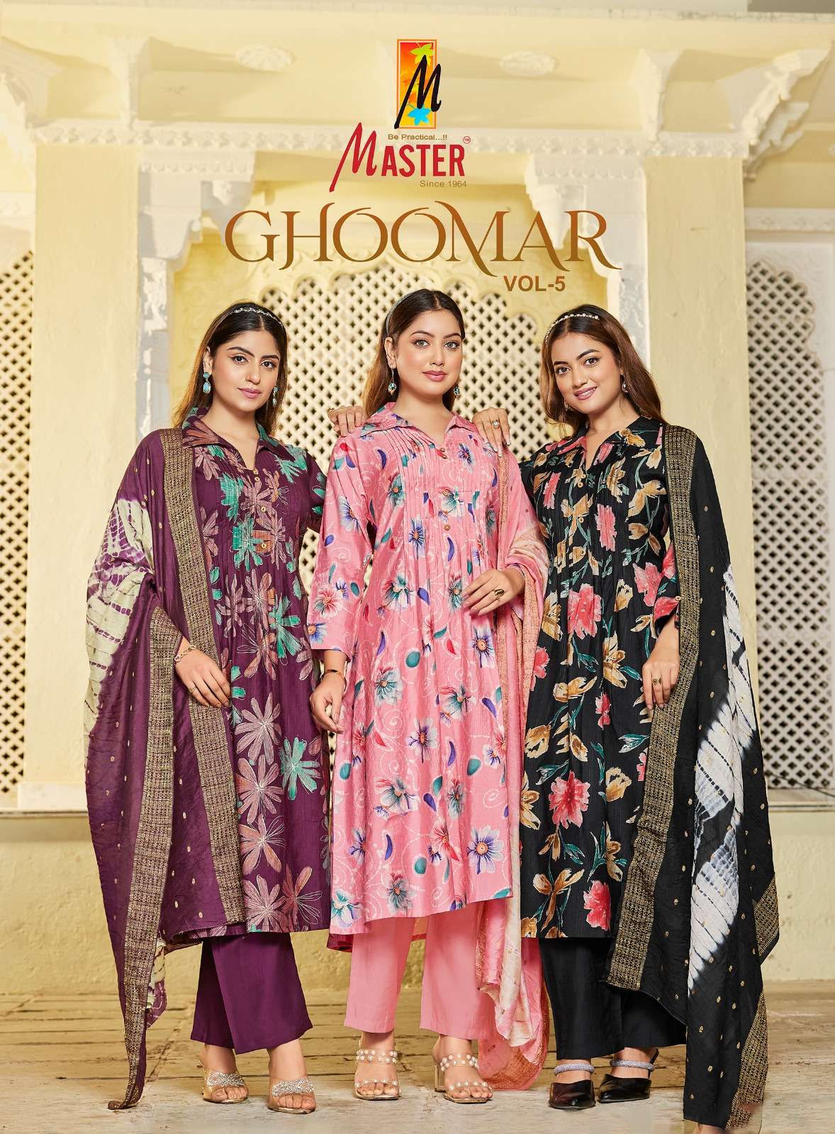 MASTER GHOOMER VOL 5 VERTICAN PRINT WITH POCKET KURTI KAMEEZ SUIT FESTIVAL INDIAN BUY