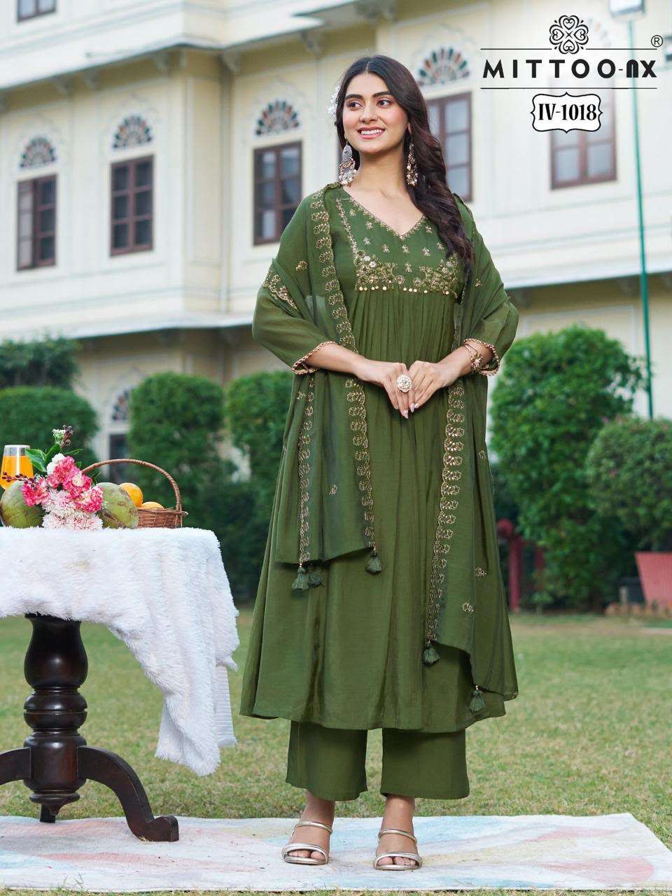 MITTOO NX IV 1018 FESTIVAL SEASON CHANDERI SILK READYMADE KU...
