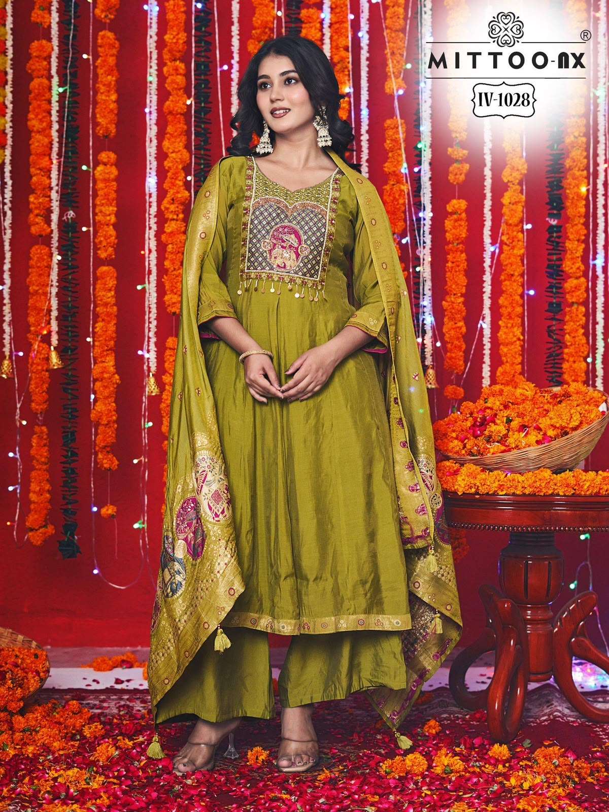 MITTOO NX IV 1028 MULL CHANDERI KHATLI WORK ANARKALI SUIT DI...