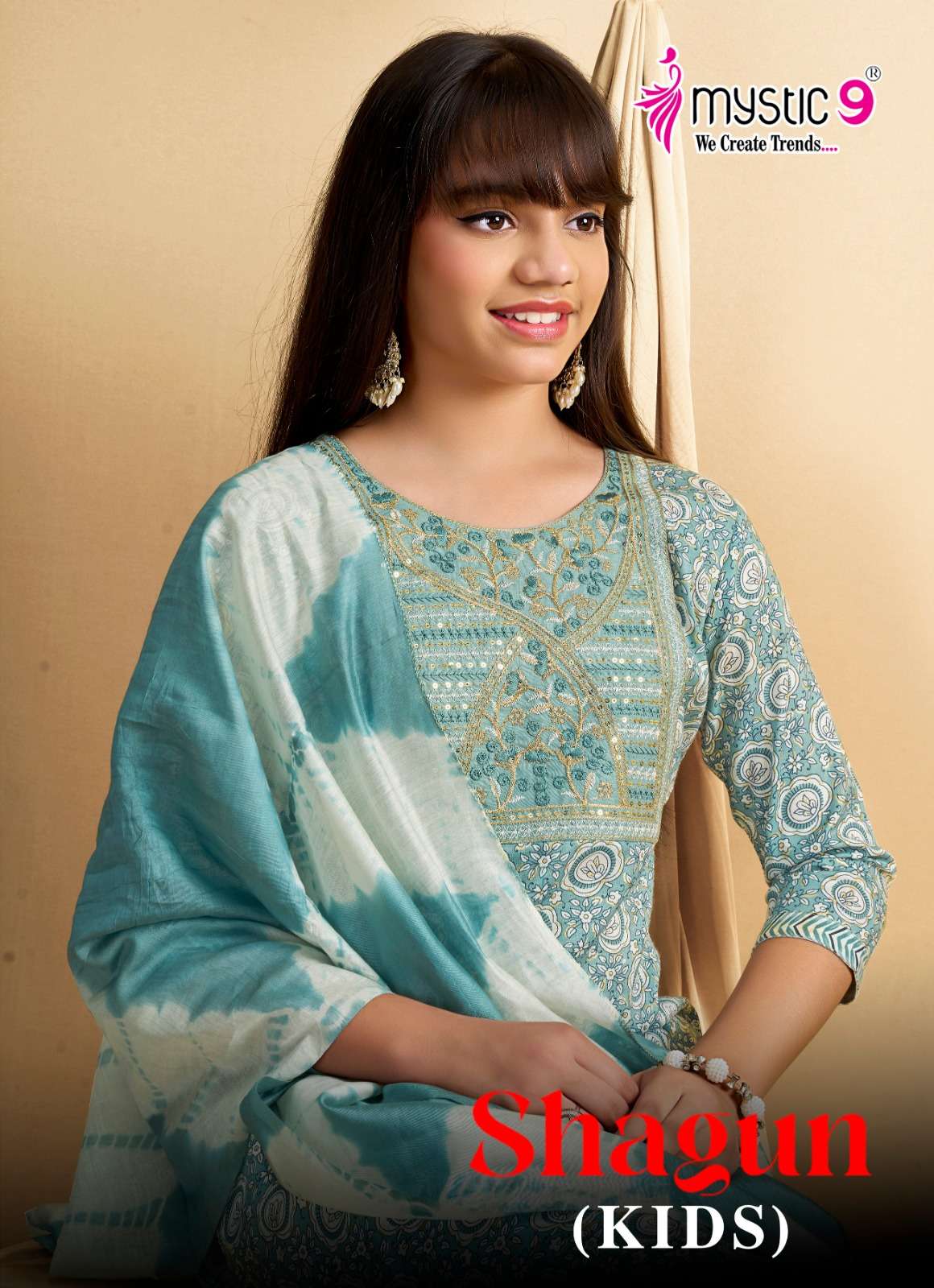 MYSTIC 9 SHAGUN KIDS VOL 5 RAYON CAPSULE FOIL PRINT STRAIGHT CUT KIDS WHOLESALER 