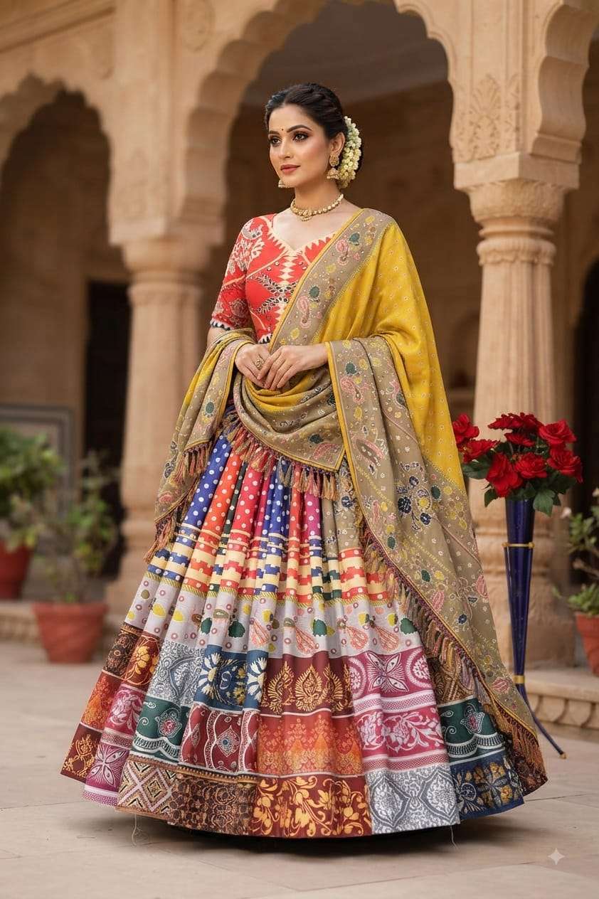 Navratri wear Super soft and beautiful Cotton fabric Lehenga...