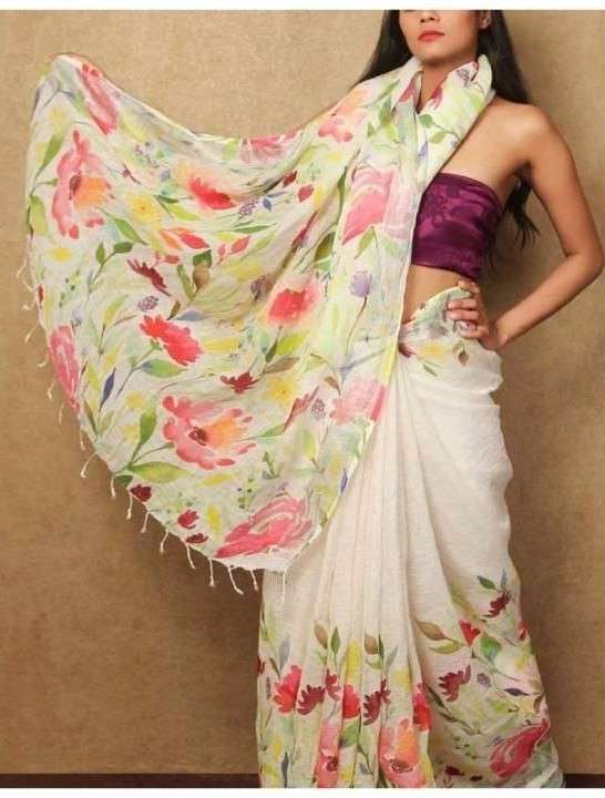NEW DESIGNER LINEN SUPER SOFT FABRIC WITH FLOWER DIGITAL PRINT ON WHOLESALE IN SURAT MG426 