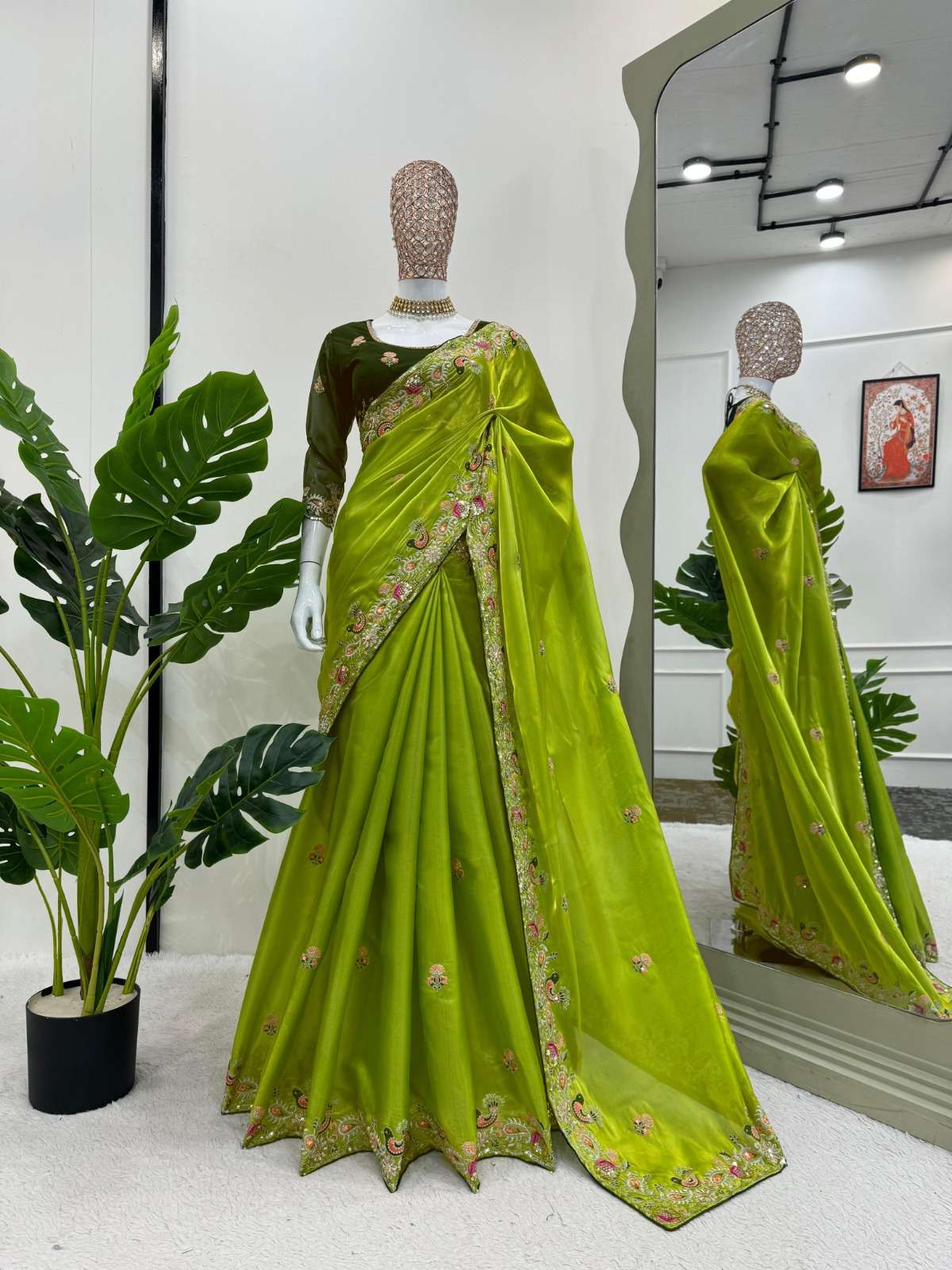 New Launching party wear Pallavi Pure and soft jimmy choo silk fancy fabric sarees wholesale in surat