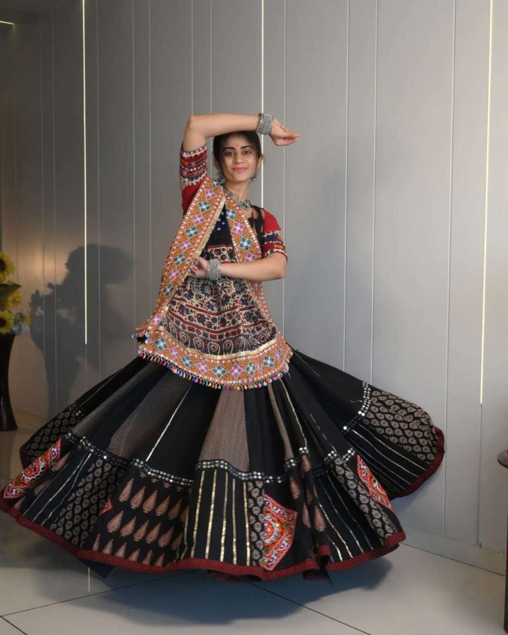 New Lunching navratri wear Digital Print Muslin Cotton fabri...
