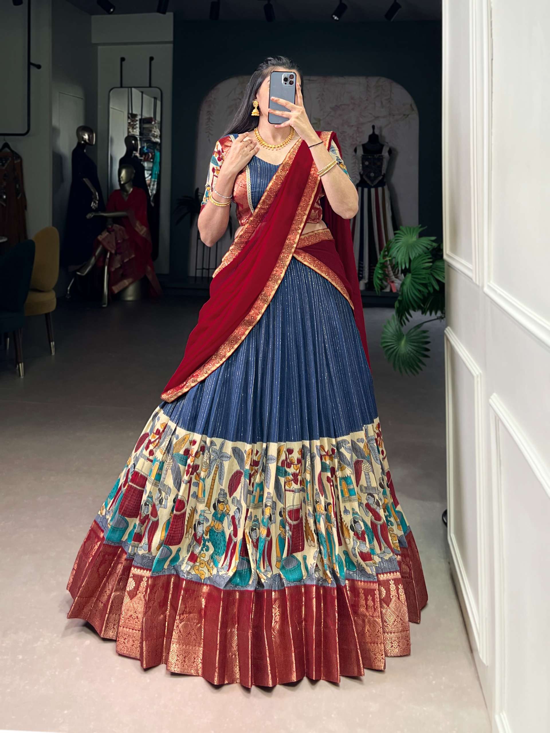 Nitriya Step into timeless elegance with this Poly Chanderi lehenga choli wholesale in surat 1242