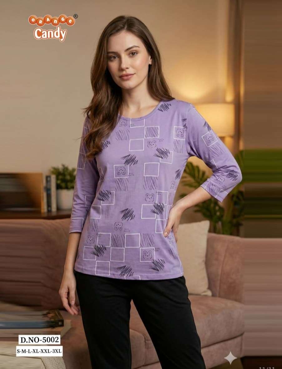 ORANGE CANDY 5002 PRINTED FULL SLEEVESS TOP OFFICE FOR WOMEN DAILY WEAR EXPORT