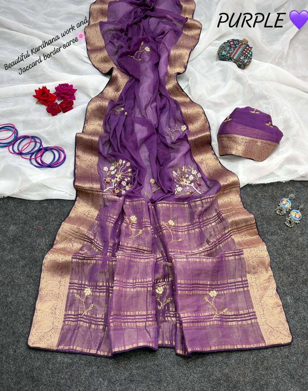 PALLAV BEAUTIFUL CHIFFON FANCY FABRIC PARTY WEAR COLOURING S...