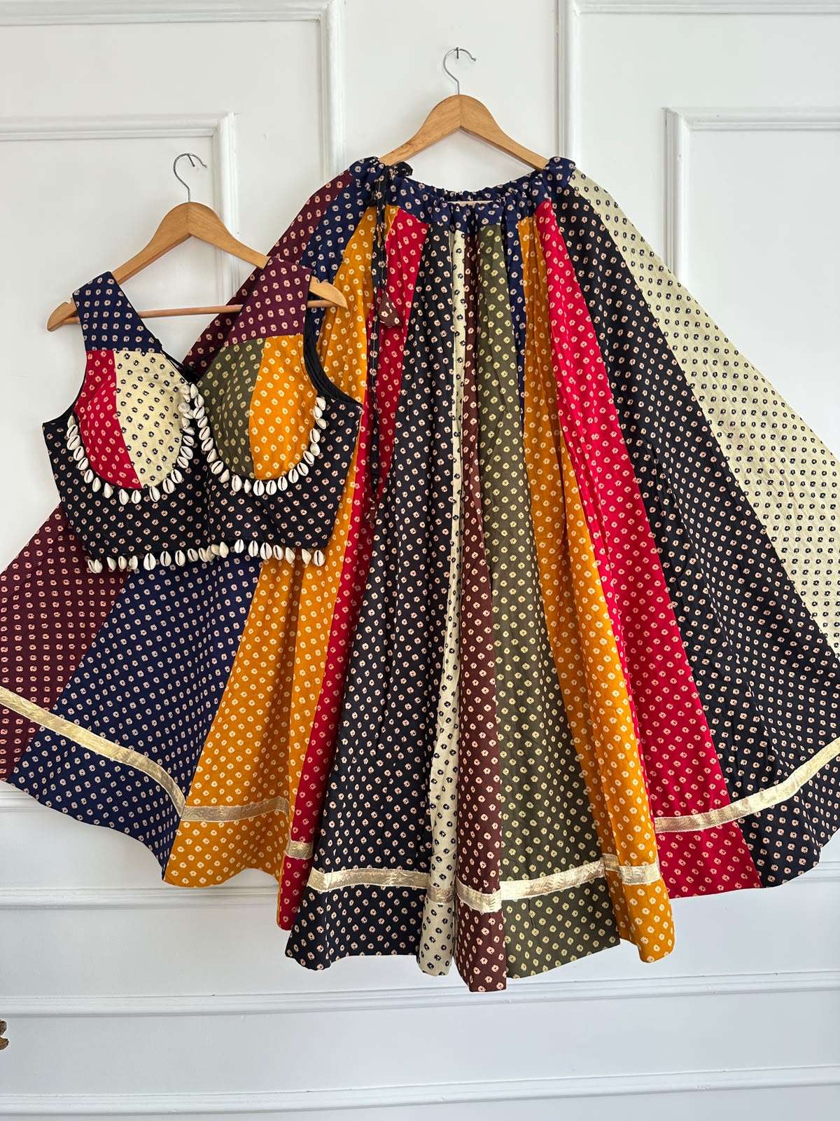 Presenting Navratri collection Heavy Ajrakh cotton fabric With Bandhani Print on Lehenga Choli wholesale in surat jake