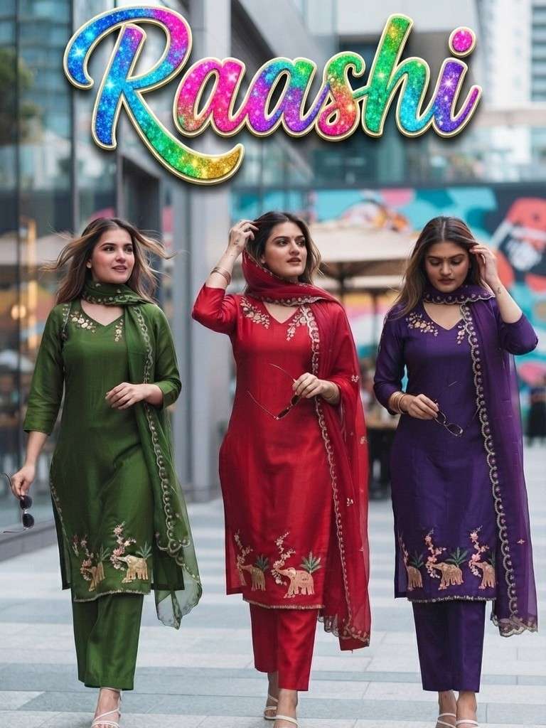 RAASHI FESTIVAL COLLECTION WEAR READYMADE SUIT FOR WOMEN SUPPLIER SURAT