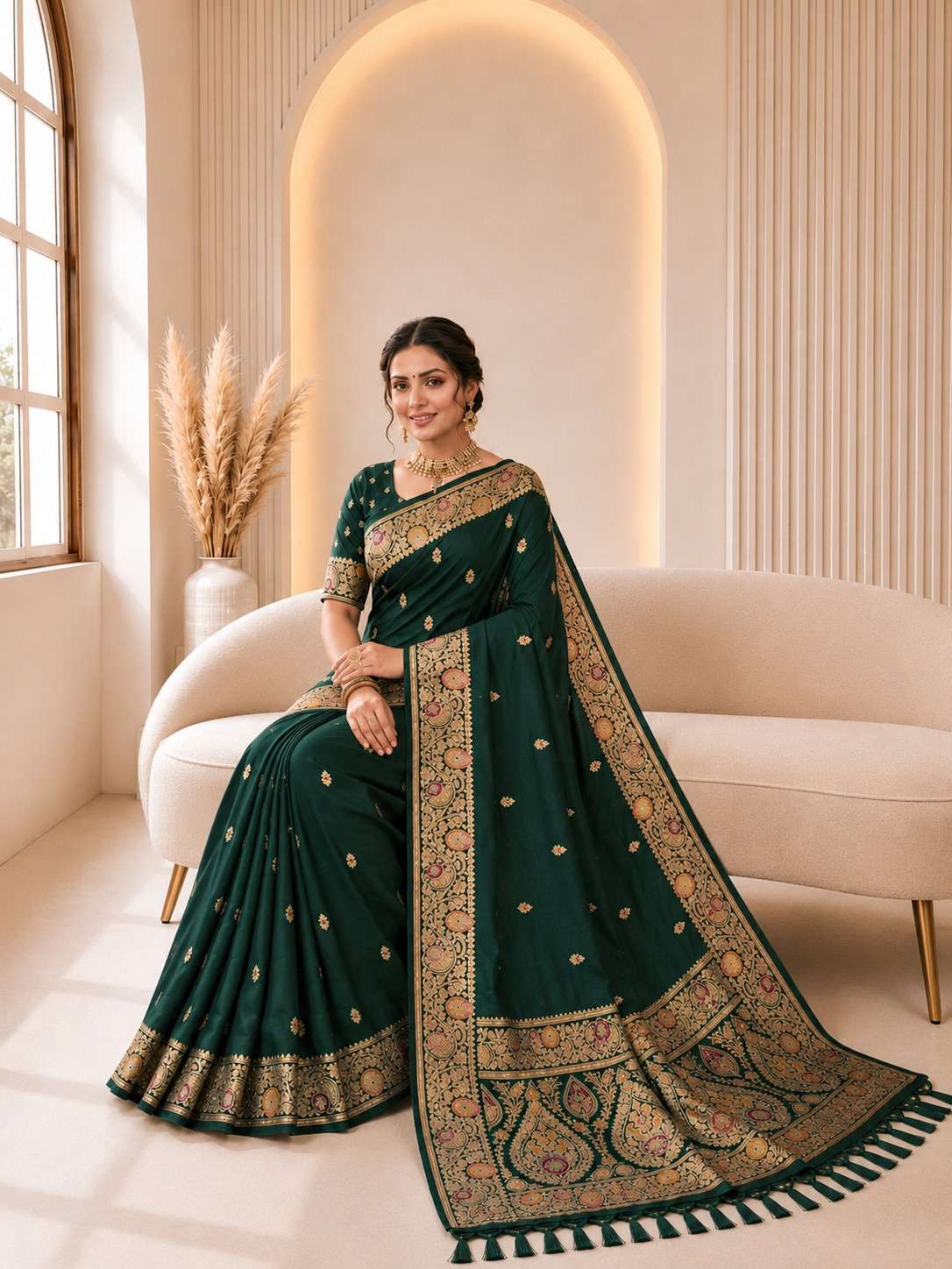 Rakhi Speical Premium and classic silk beautiful fabric saree wholesale in surat rakhi