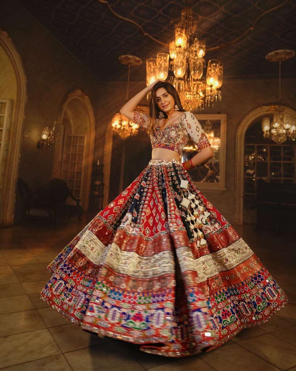 rayon cotton fabric comfortable for long garba night wear caniya choli wholesale in surat elaf