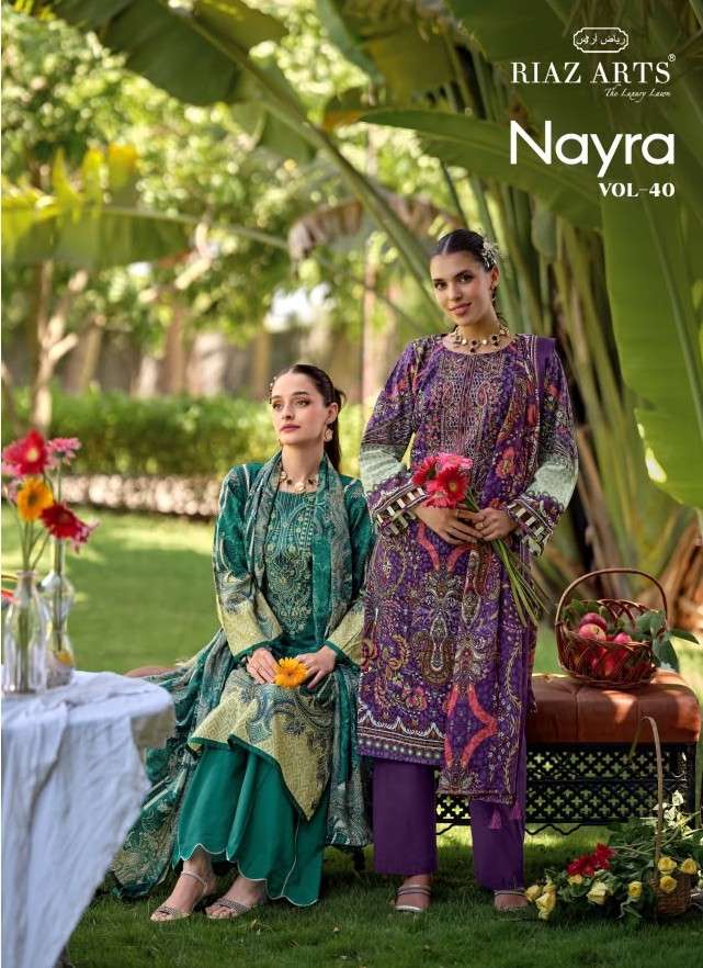 RIAZ ARTS NAYRA VOL 40 COTTON DIGITAL EXCLUSIVE PRINT SALWAR SUIT WHOLESALER 