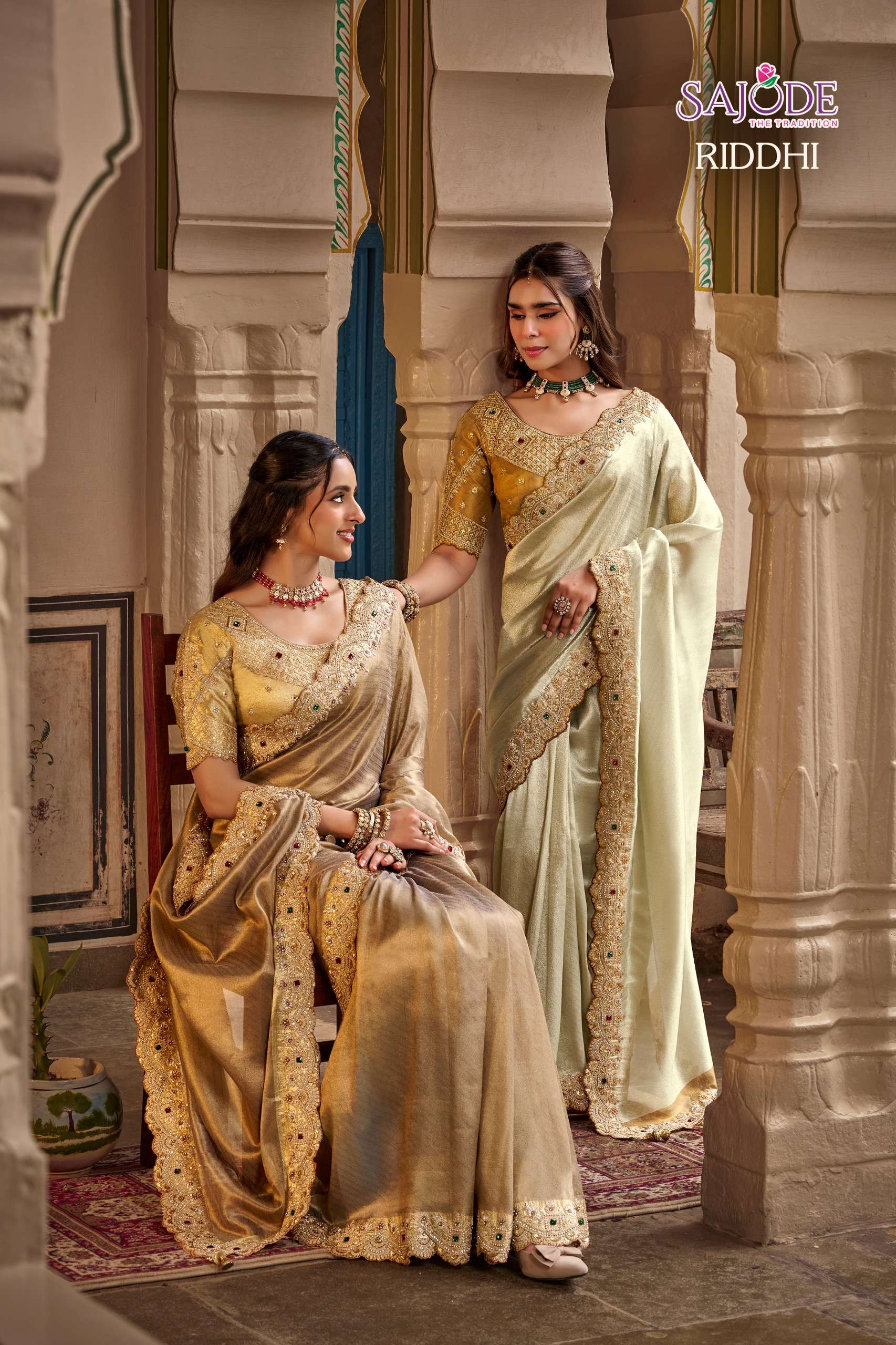 Sajode The Tradition Riddhi Fancy Based soft and Pure fancy Fabric saree wholesale in surat