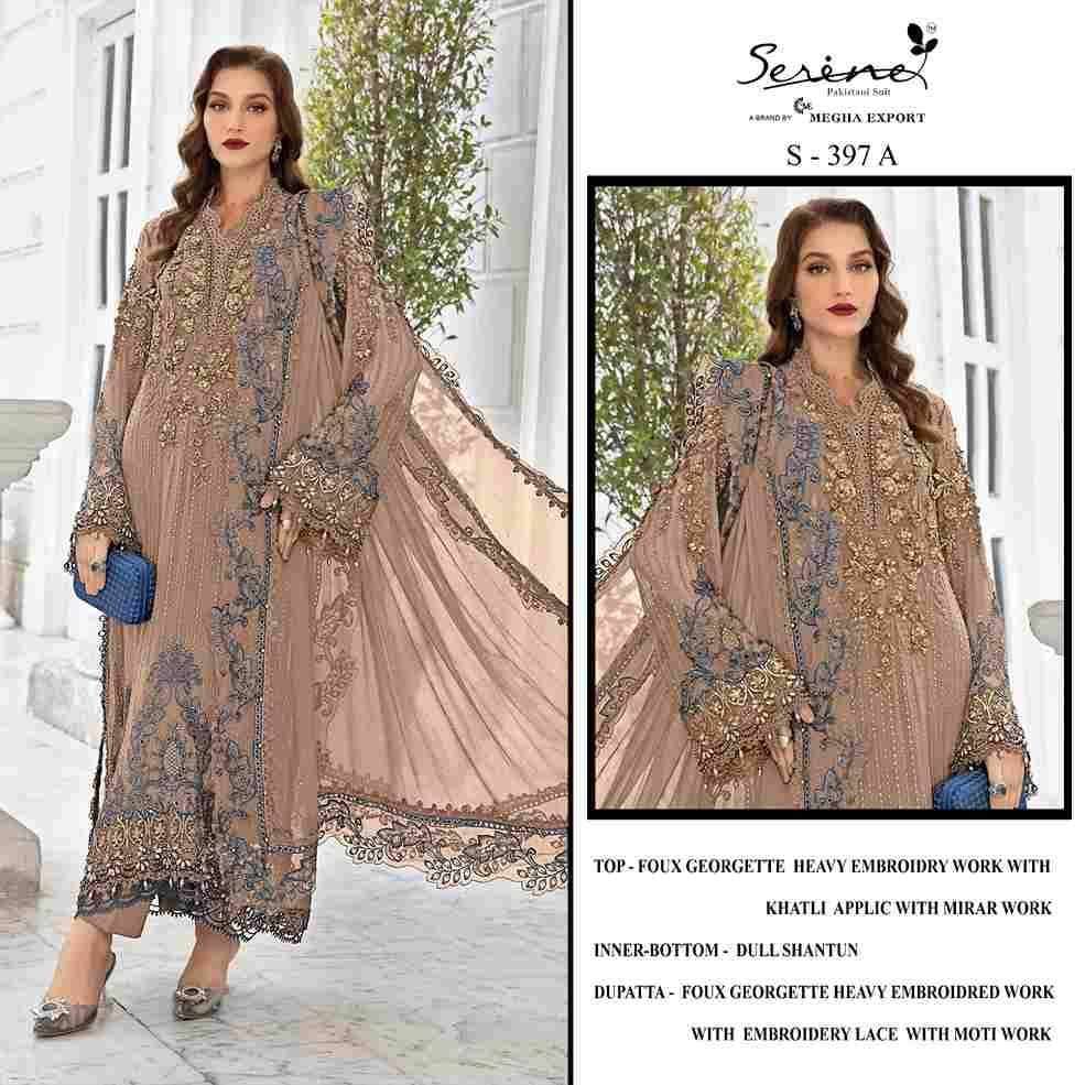 SERINE S 397 BRAND MOTI EMBROIDERE UNSTITCH SUIT FESTIVAL CLOTHING RESELLER