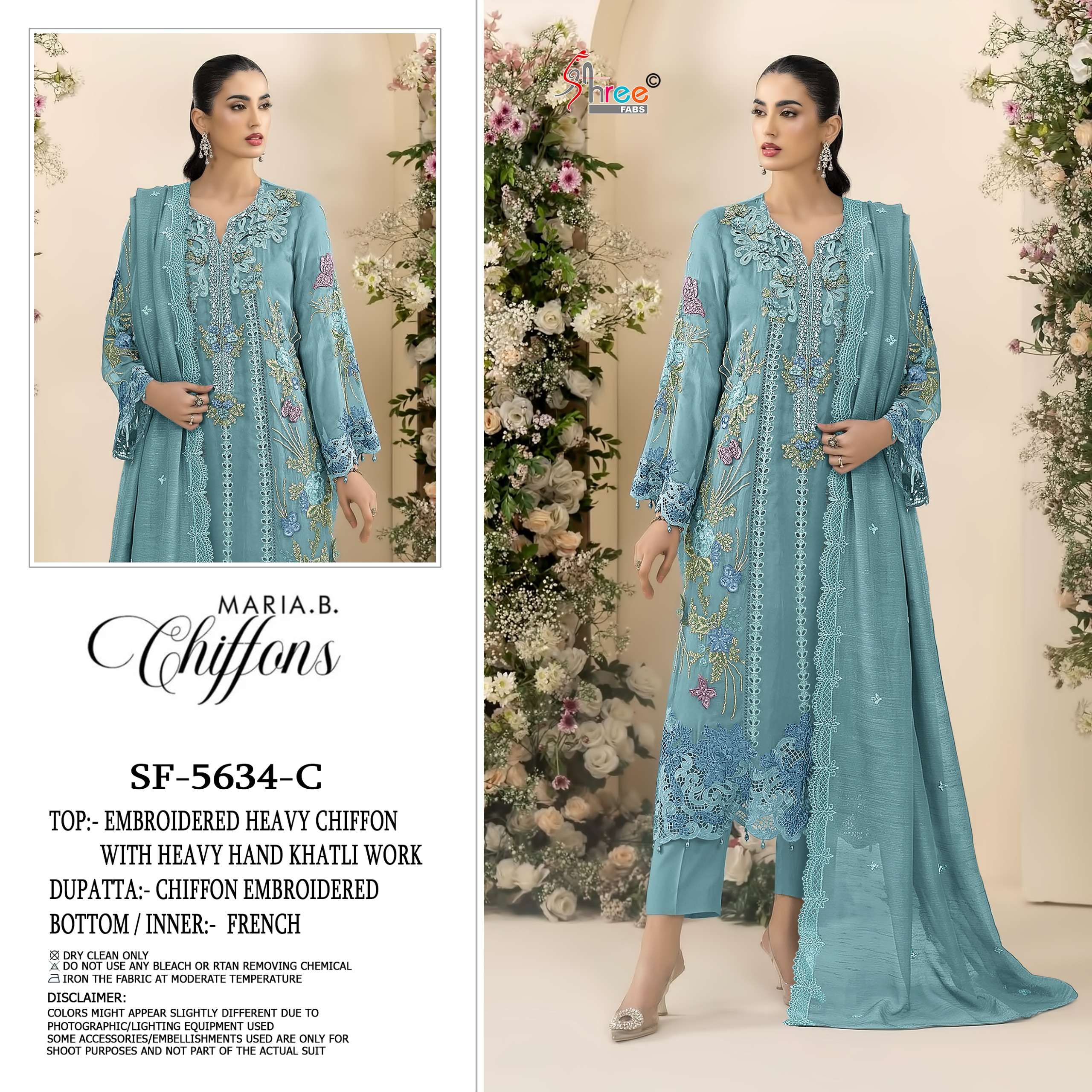 SF 5634 COLOR BRANDED HEAVY WORK PAKISTANI COLLECTION SUIT WORLDWIDE BUY 