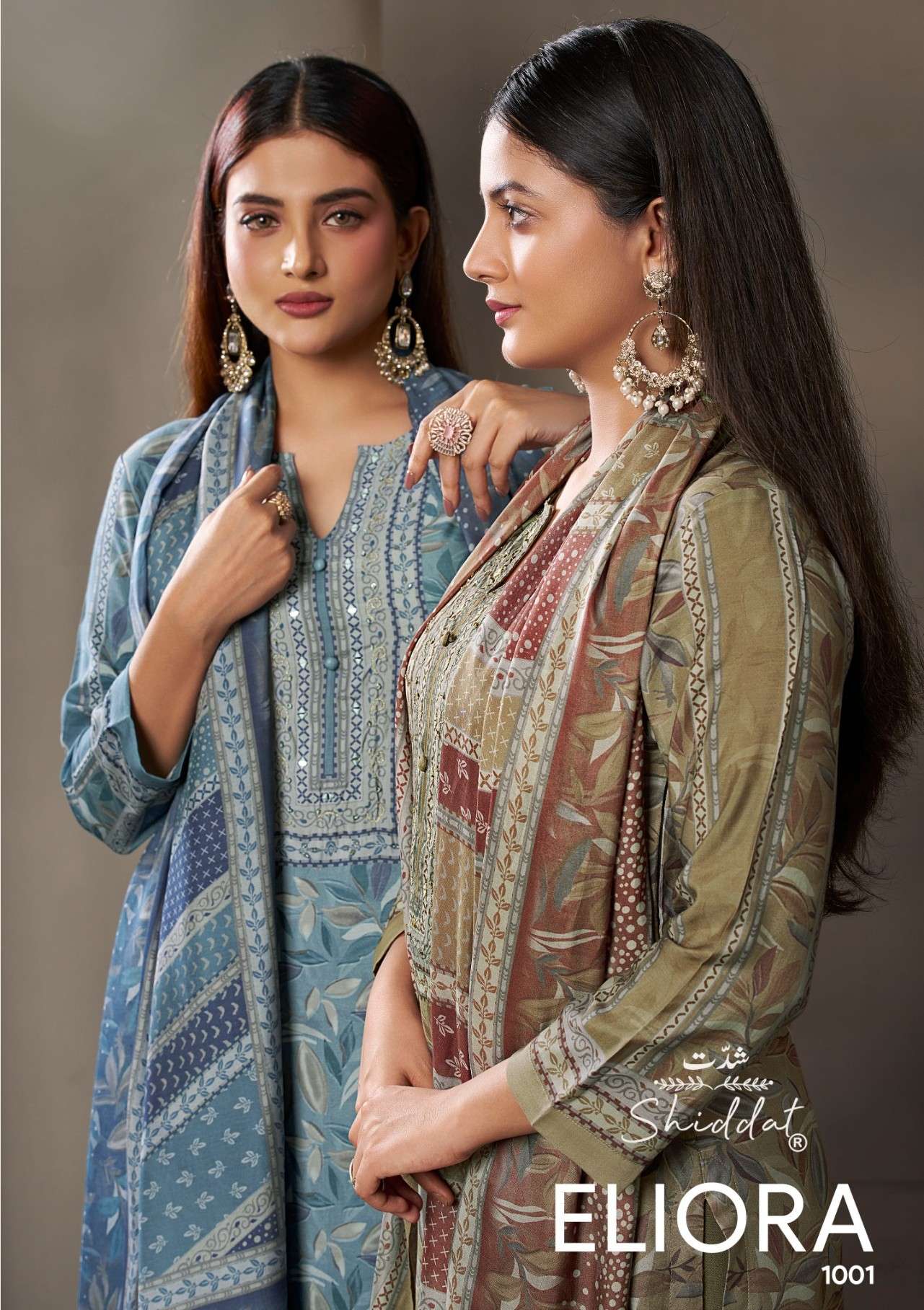 SHIDDAT ELIORA 1001 MUSLIN WITH KNOT & MIRROR WORK SUIT FOR WOMEN SUPPLIER WORLD