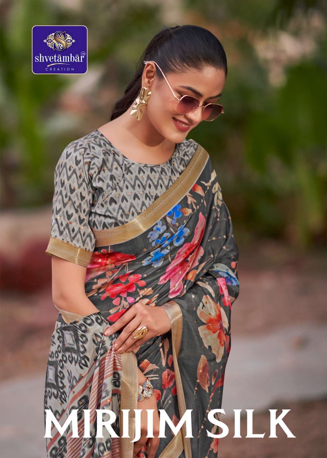 SHVETAMBAR MIRIJIM SILK SUPER SOFT SILK FABRIC WITH KALMKARI PRINT ON SAREE WHOLESALE IN SURAT