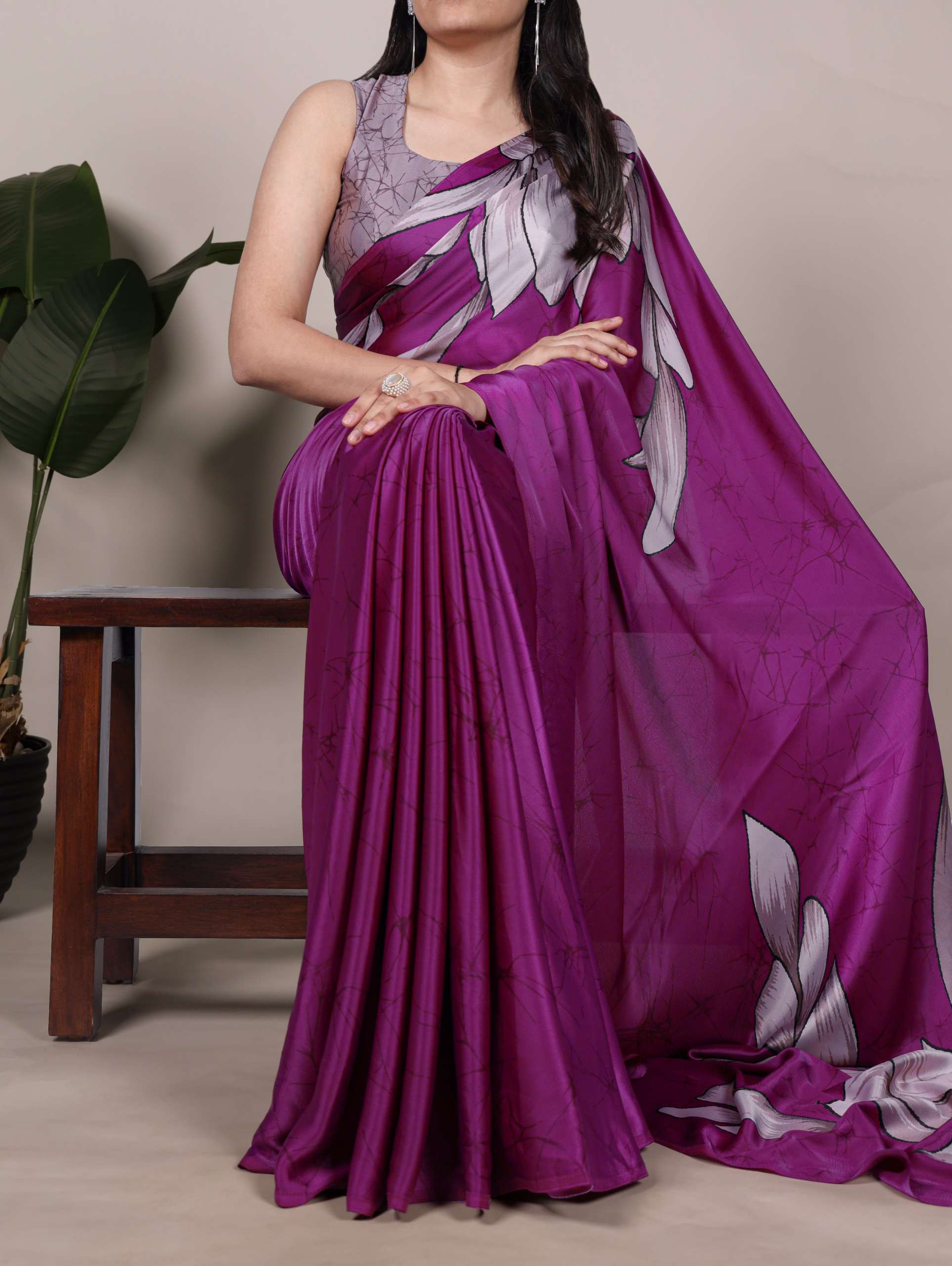 Soft and Fancy Satin Silk fabric saree collection party wear saree wholesale in surat 7054