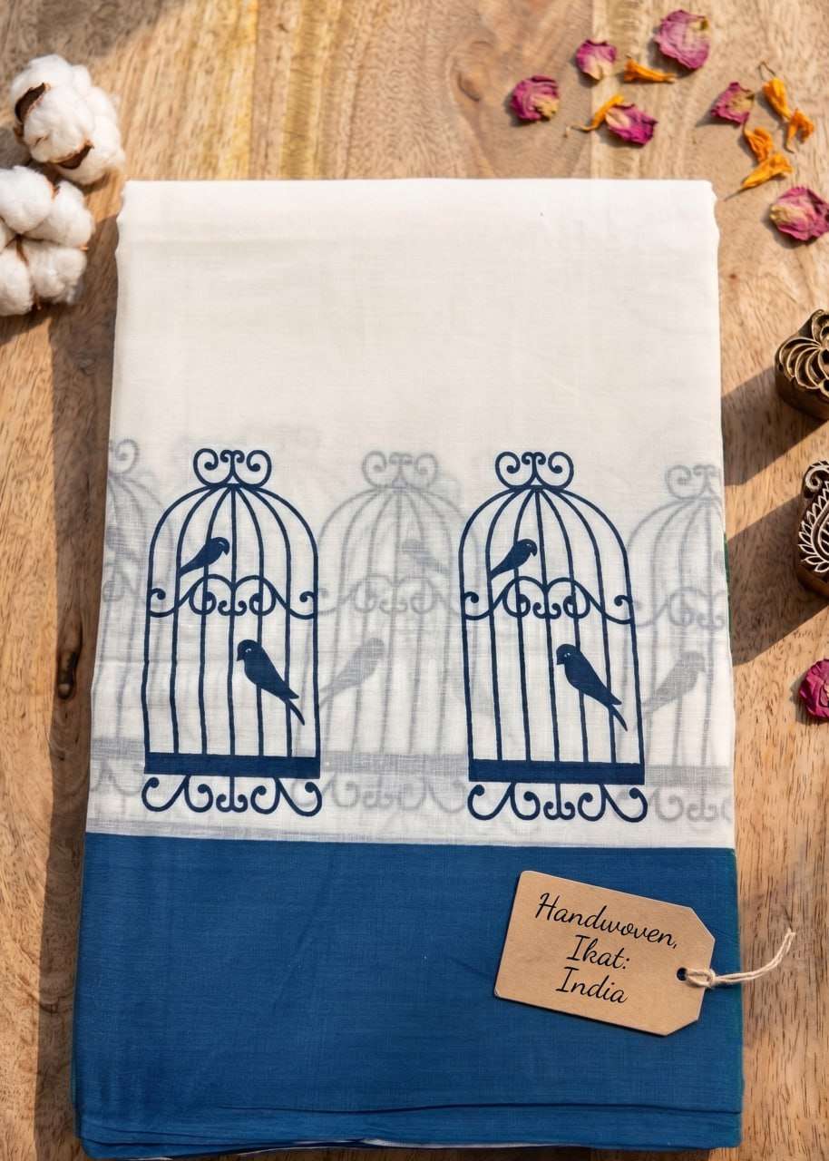  Soft and Pure Cotton fabric jaipur block print on saree wholesale in surat jasi