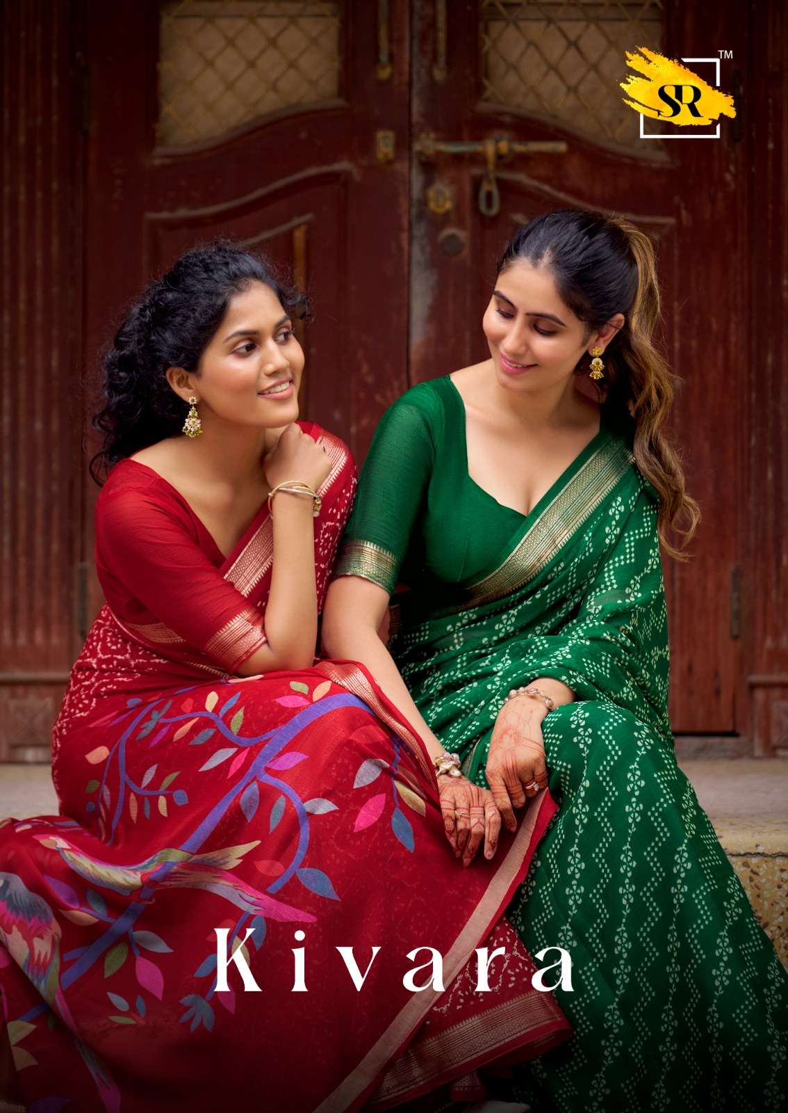 SR Kivara Pure fancy Chinnon fabric that Amazingly designer party wear Saree wholesale in surat