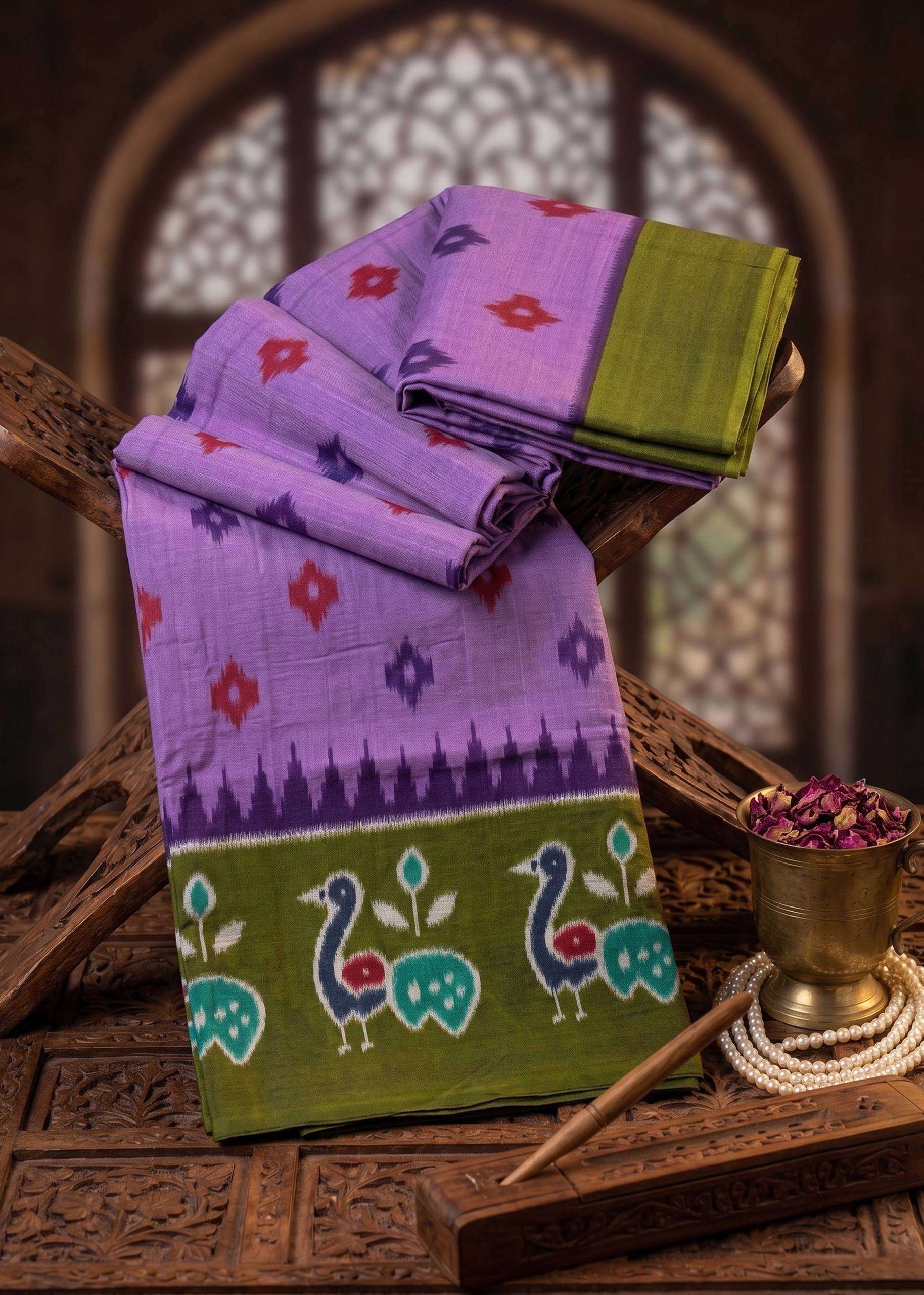  Stunning New Arrivals in Traditional Ikat mulmul cotton fabric saree wholesale in surat radhe