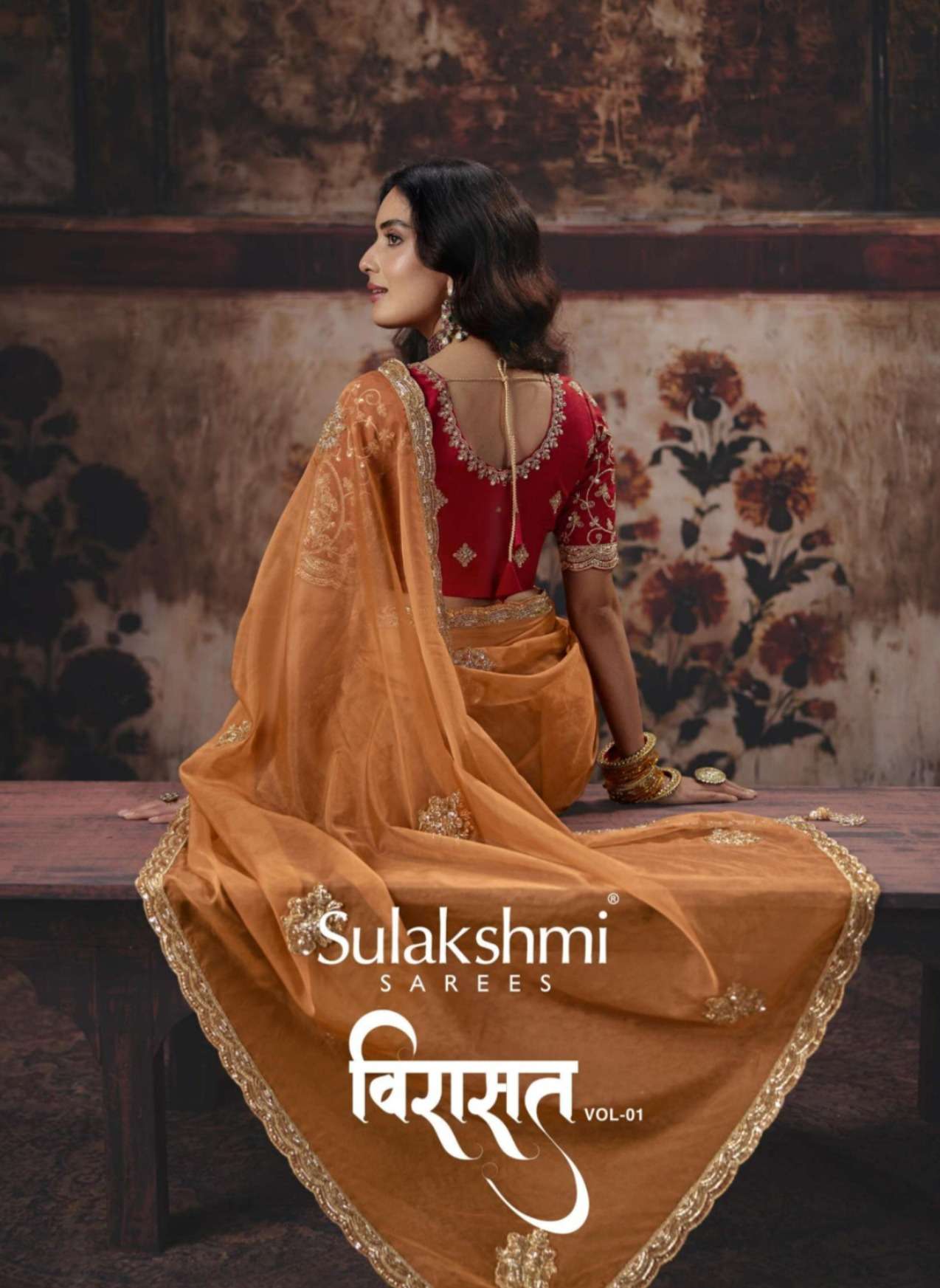  sulakshmi virasat 1001 To 1014  beautiful organza and satin fabric party wear saree wholesale in surat 