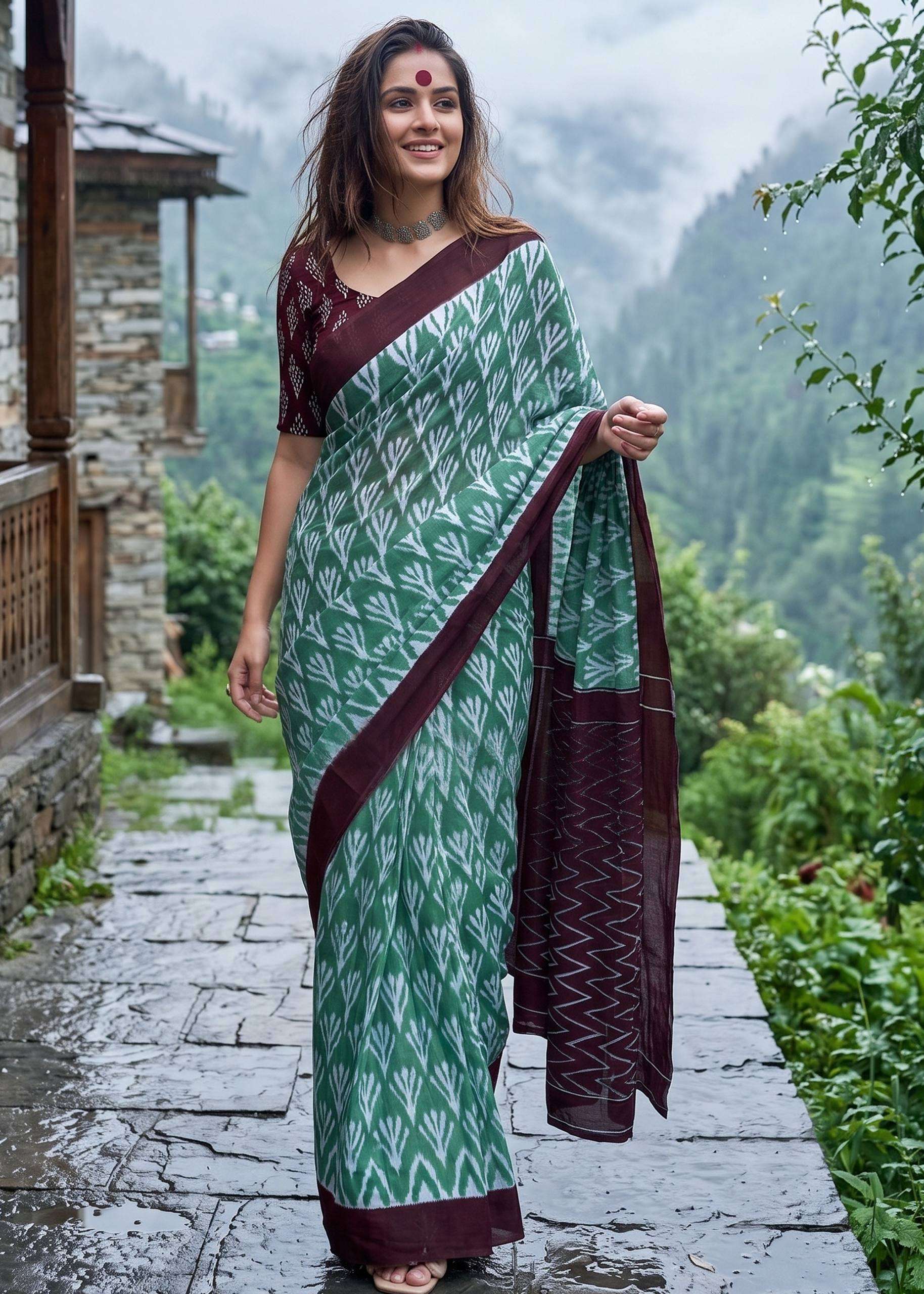  SUPER SOFT AND PURE COTTON FABRIC WITH CLASSIC IKKAT PRINT ...
