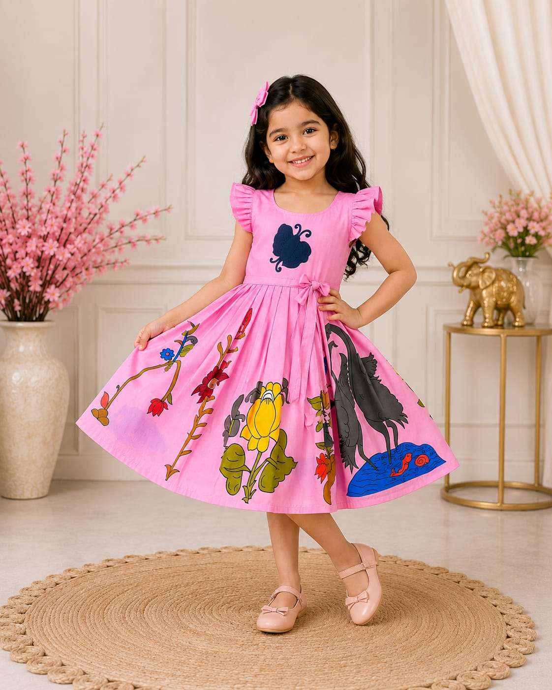  Top Trending muslin cotton Koti work Gown Summer wear Collection Designer kids gown wholesale in surat babu