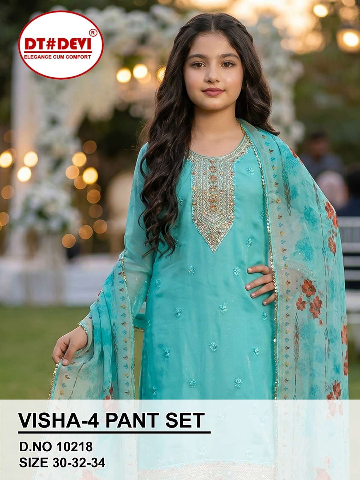 VISHA VOL 4 PANT SET 10218 FABRIC TOP & BOTTOM TEENAGE 3 PIE...