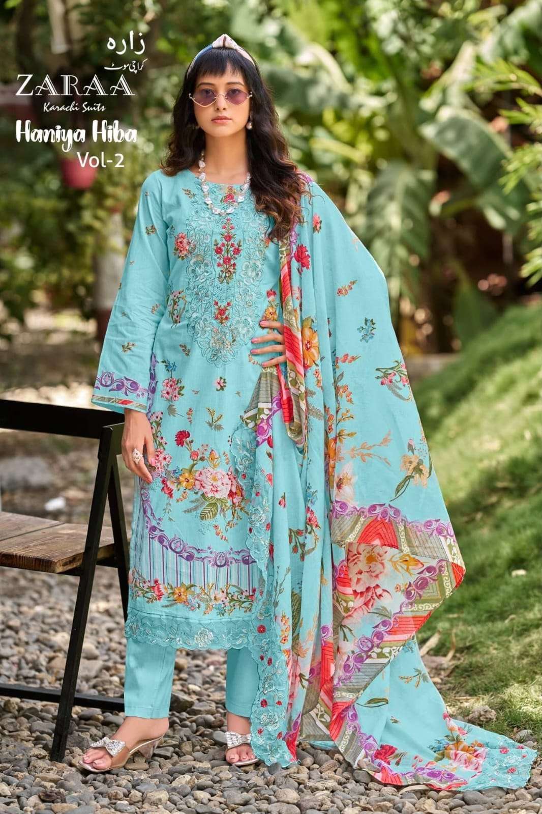 ZARAA HANIYA HIBA VOL 2 CAMRIC DIGITAL PRINT TOP SALWAR SUIT...