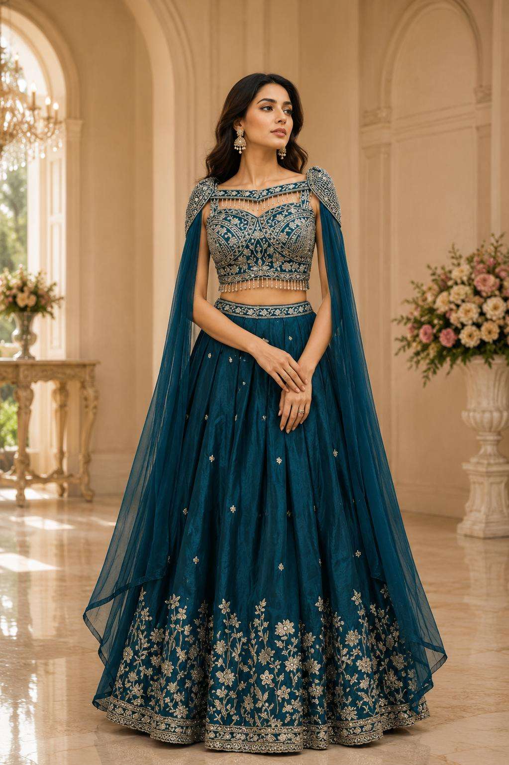 A539 SUPER SOFT NC SATIN FANCY FABRIC LEHENGA CHOLI WHOLESALE IN SURAT