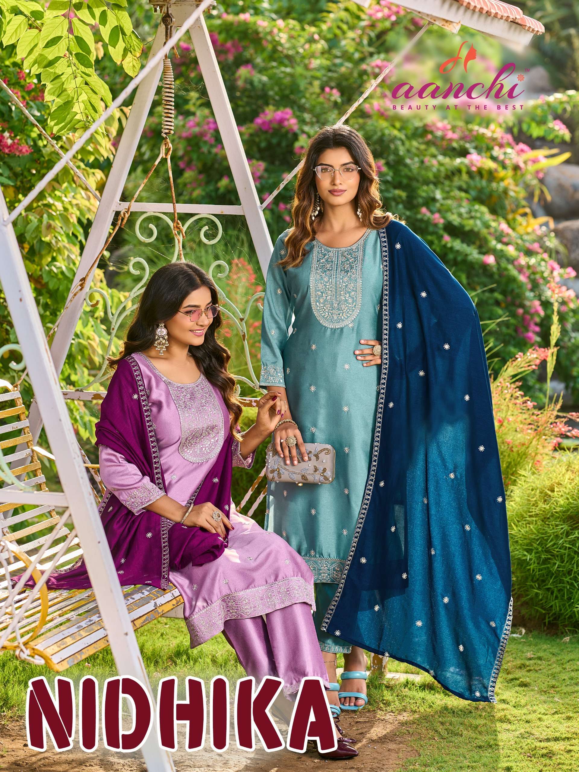 AANCHI NIDHIKA READYMADE CRYSTAL SILK SALWAR KAMEEZ FOR TRADITIONAL LOOK DEALER ONLINE