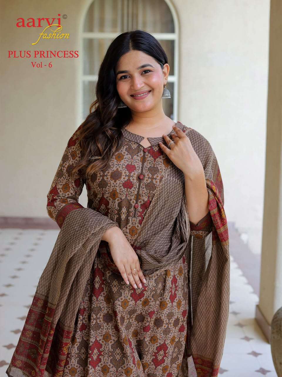 AARVI PLUS PRINCESS VOL 6 COTTON DESIGNER KURTI PANT AND DUPATTA TRADITIONAL TREND ONLINE