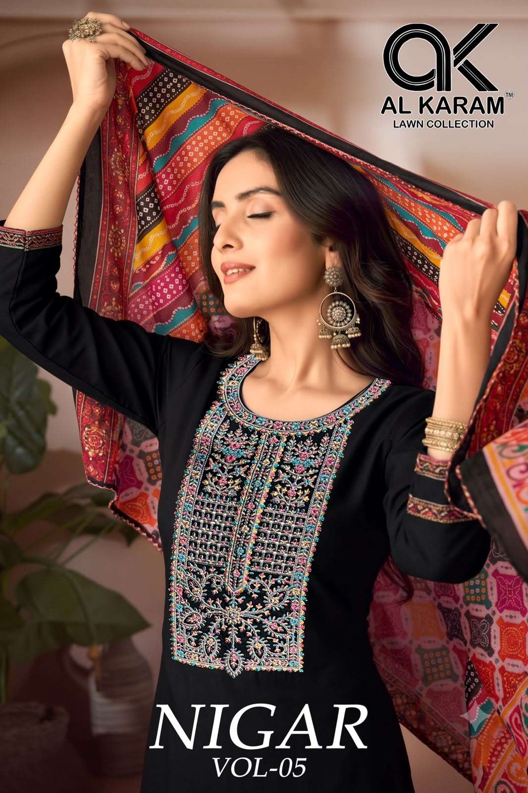 AL KARAM NIGAR VOL 5 RAYON SWAROVSKI DIAMOND WORK SALWAR SUIT STITCHED SUPPLIER 
