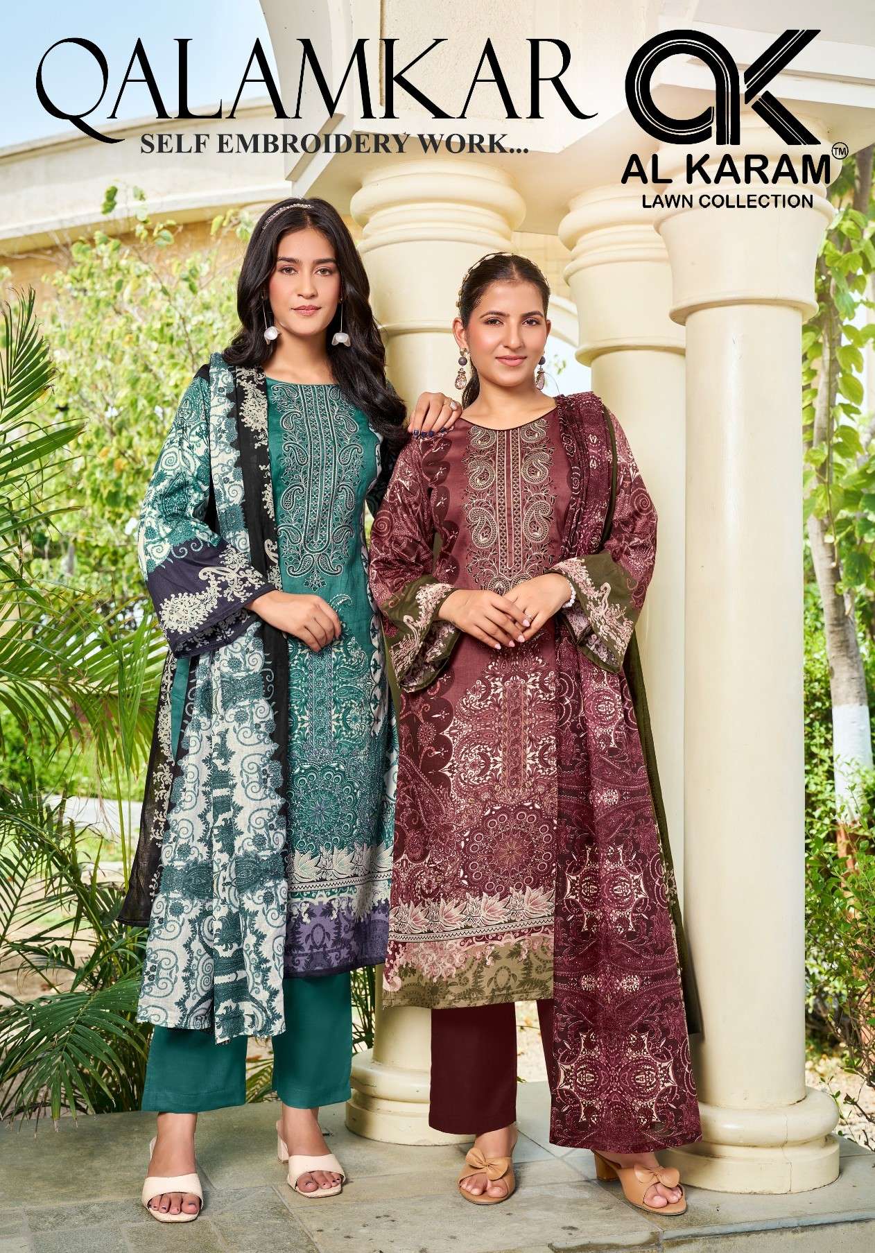 AL KARAM QALAMKAR COTTON DESIGNER PREMIUM SALWAR KAMEEZ AT LADIES WHOLESALER