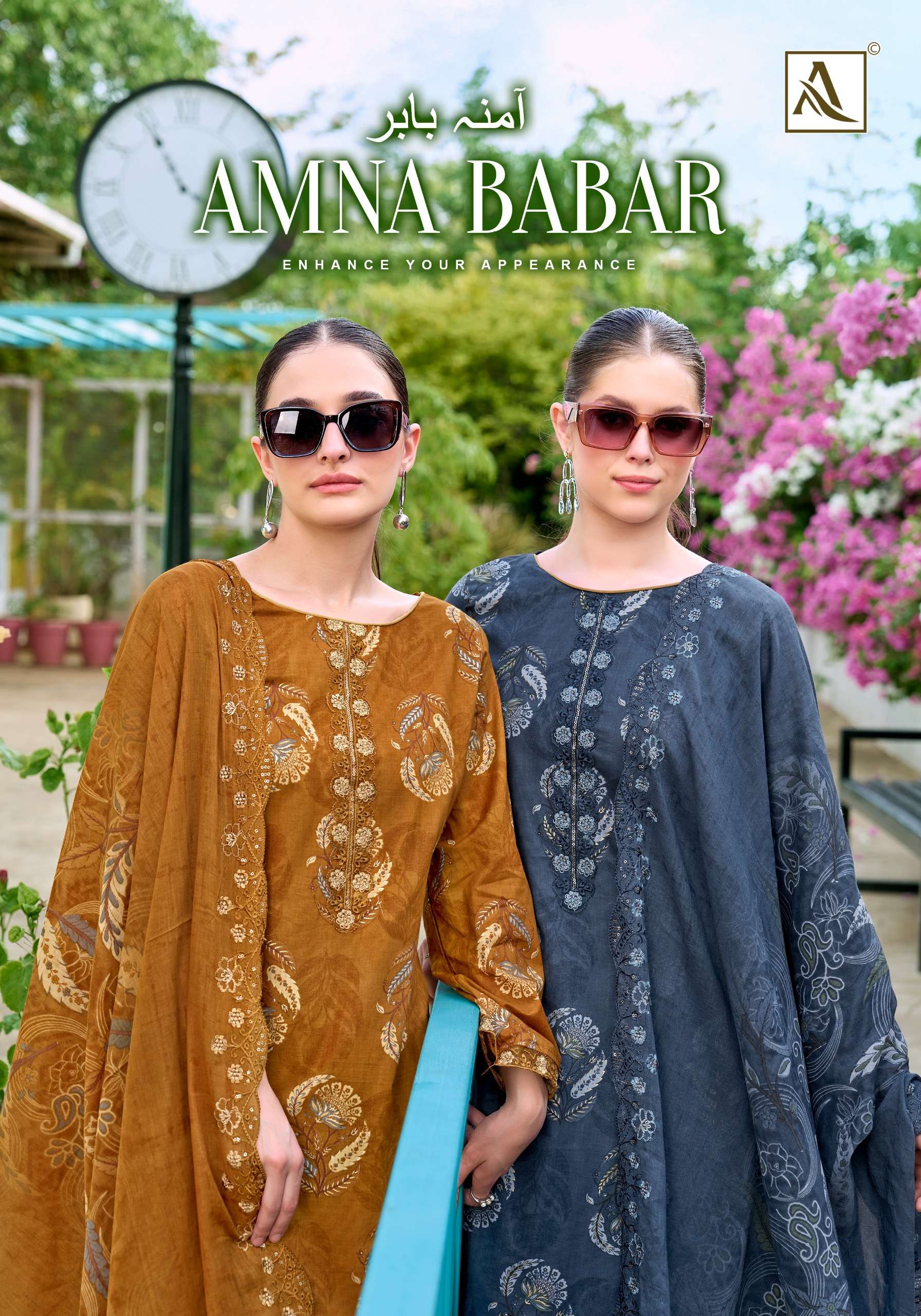 ALOK SUIT AMNA BABAR COTTON FOIL PRINT SALWAR SUIT AT UNSTITCHED SET ETHNIC SHOP SURAT