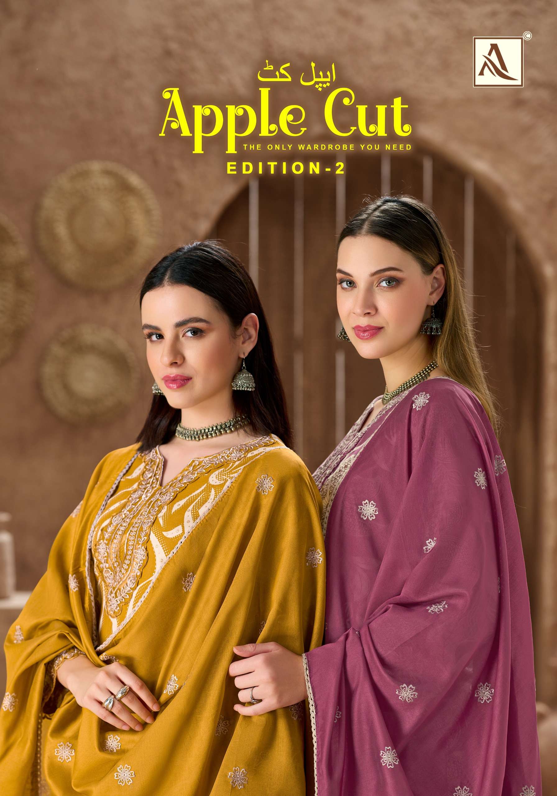 ALOK SUIT APPLE CUT VOL 2 RAYON FOIL PRINT WITH EMBROIDERY SALWAR SUIT DAILY CLOTHING 