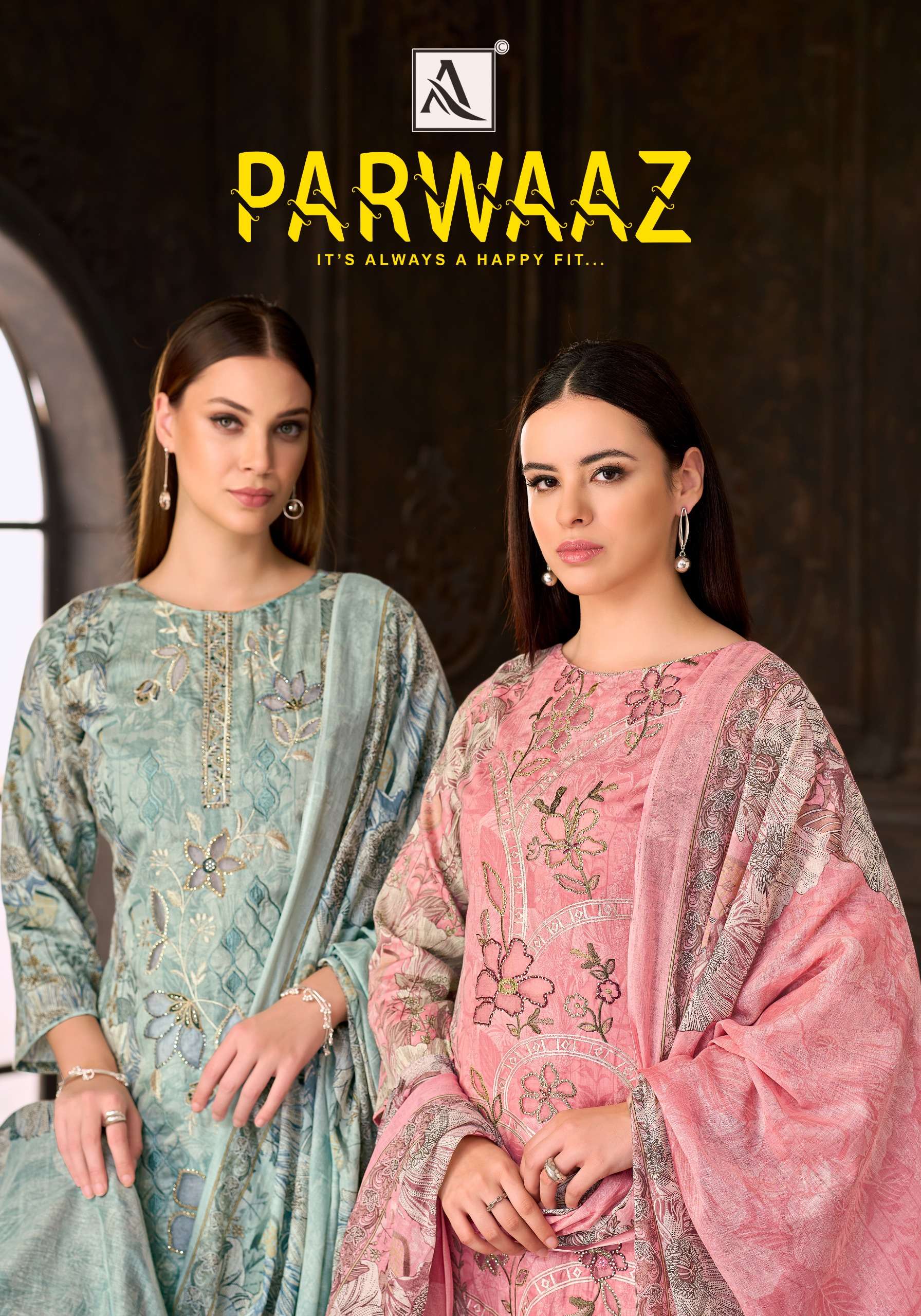 ALOK SUIT PARWAAZ ZAM COTTON DISCHARGE PRINT PAKISTANI SALWAR KAMEEZ LOW RATE SUPPLIER