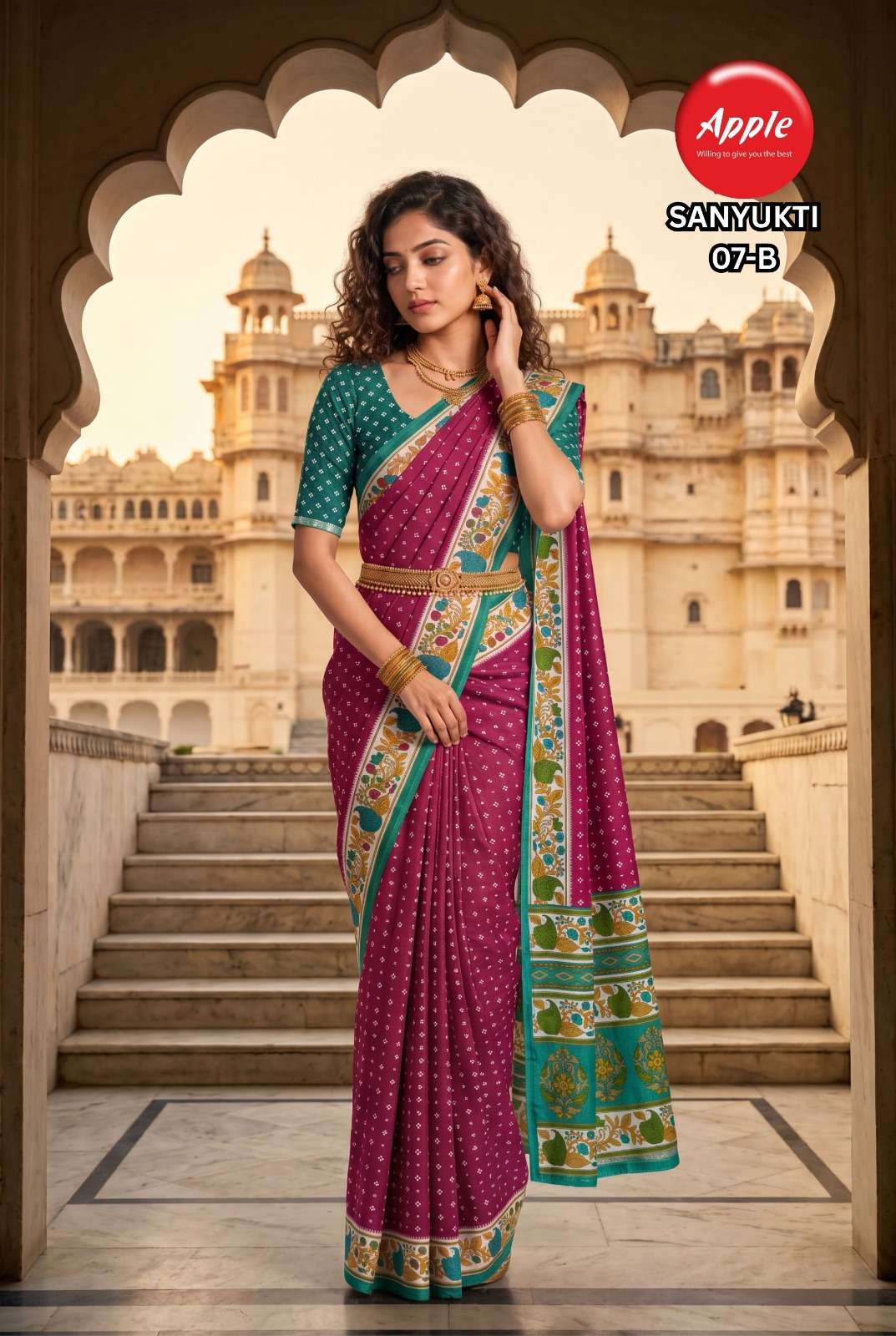 APPLE SANYUKTI 7 SUPER SOFT COTTON BLEND FABRIC WHOLESALE IN...