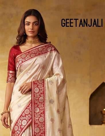 Astita Geetanjali Silk Blend Fabric Saree Wholesale In Surat