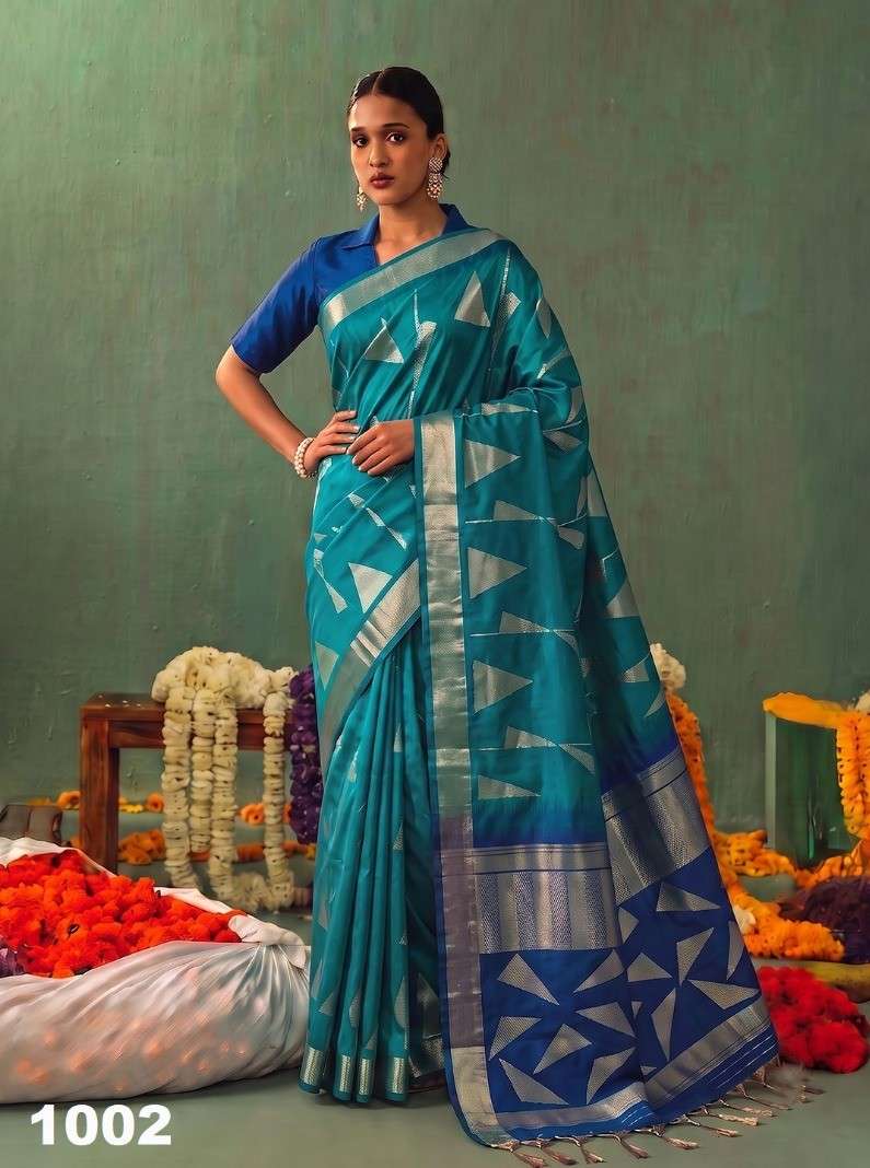 Astita Kaira Silk 1001 To 1006 fancy and beautiful and Crafted from rich Silk Blend fancy Saree wholesale in surat 