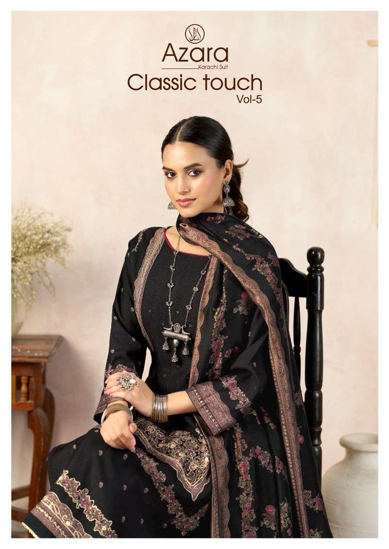 AZARA CLASSIC TOUCH VOL 5 CLASSIC TREND VERTICAN PRINT SALWAR SUIT CATALOGUE WORLDWIDE