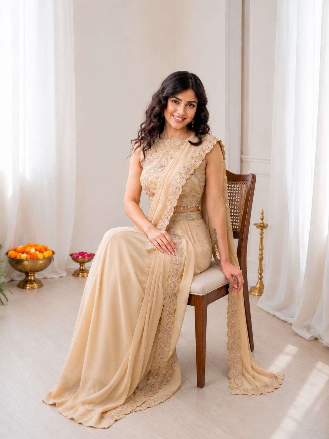 BB 77 NEW LAUNCH PC READY TO WEAR PREMIUM STAR GEORGATTE FABRIC SAREE WHOLESALE IN SURAT