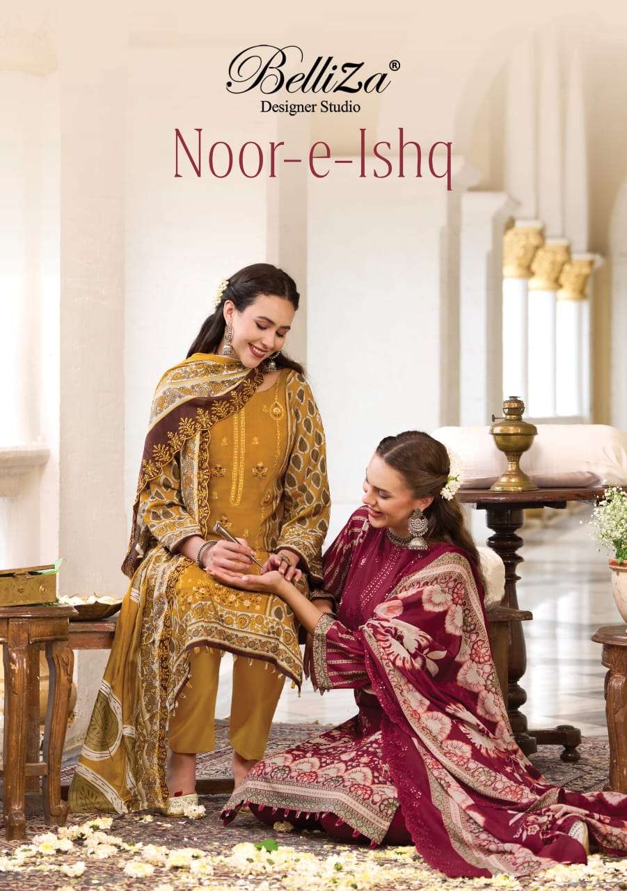 BELLIZA DESIGNER STUDIO NOOR E ISHQ COTTON EXCLSUIVE SUIT FOR LADIES SUPPLIER GUJARAT