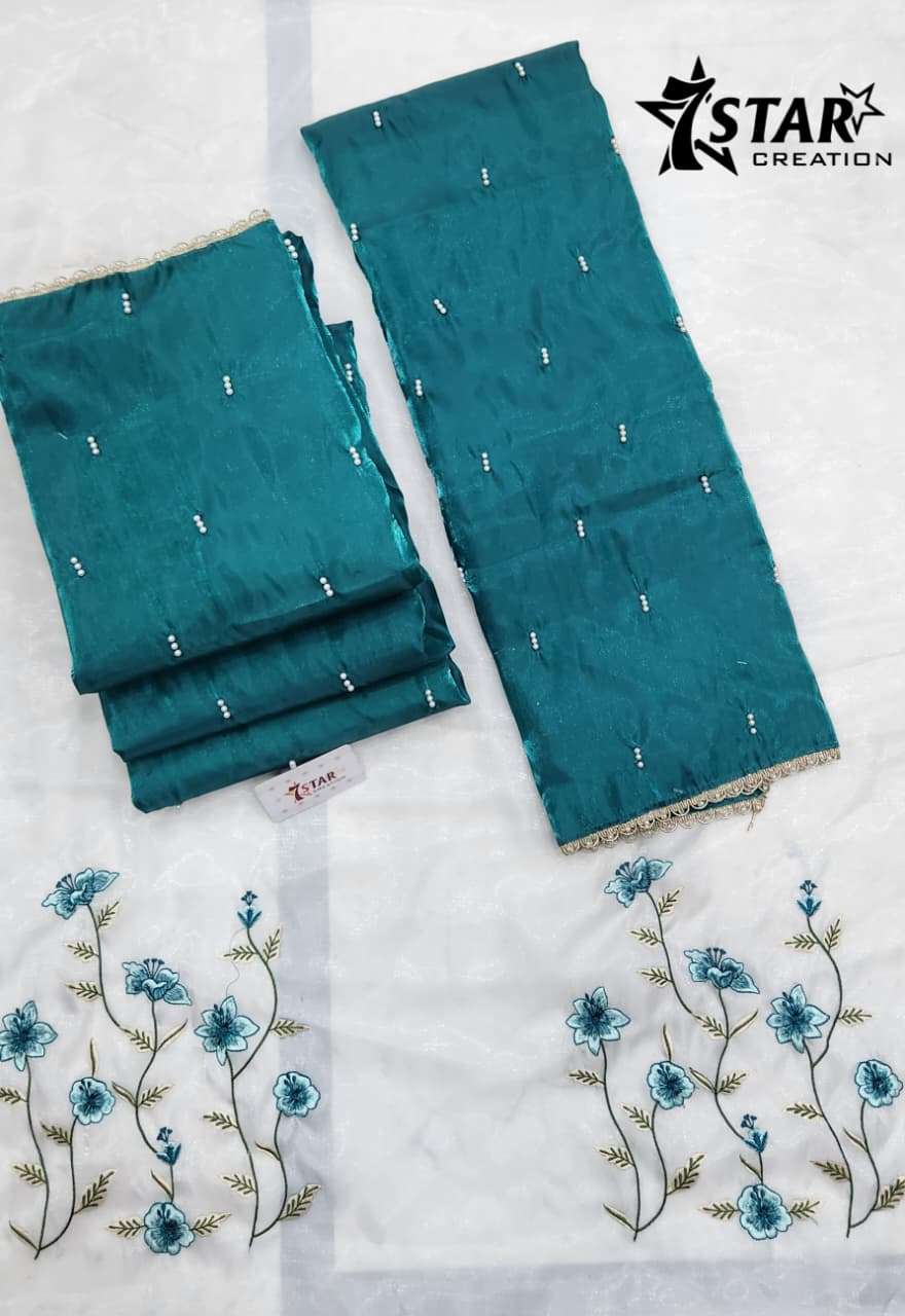 BLESSING VOL 2 DIAMOND SILK ALLOVER WITH PEARL WORK SALWAR S...